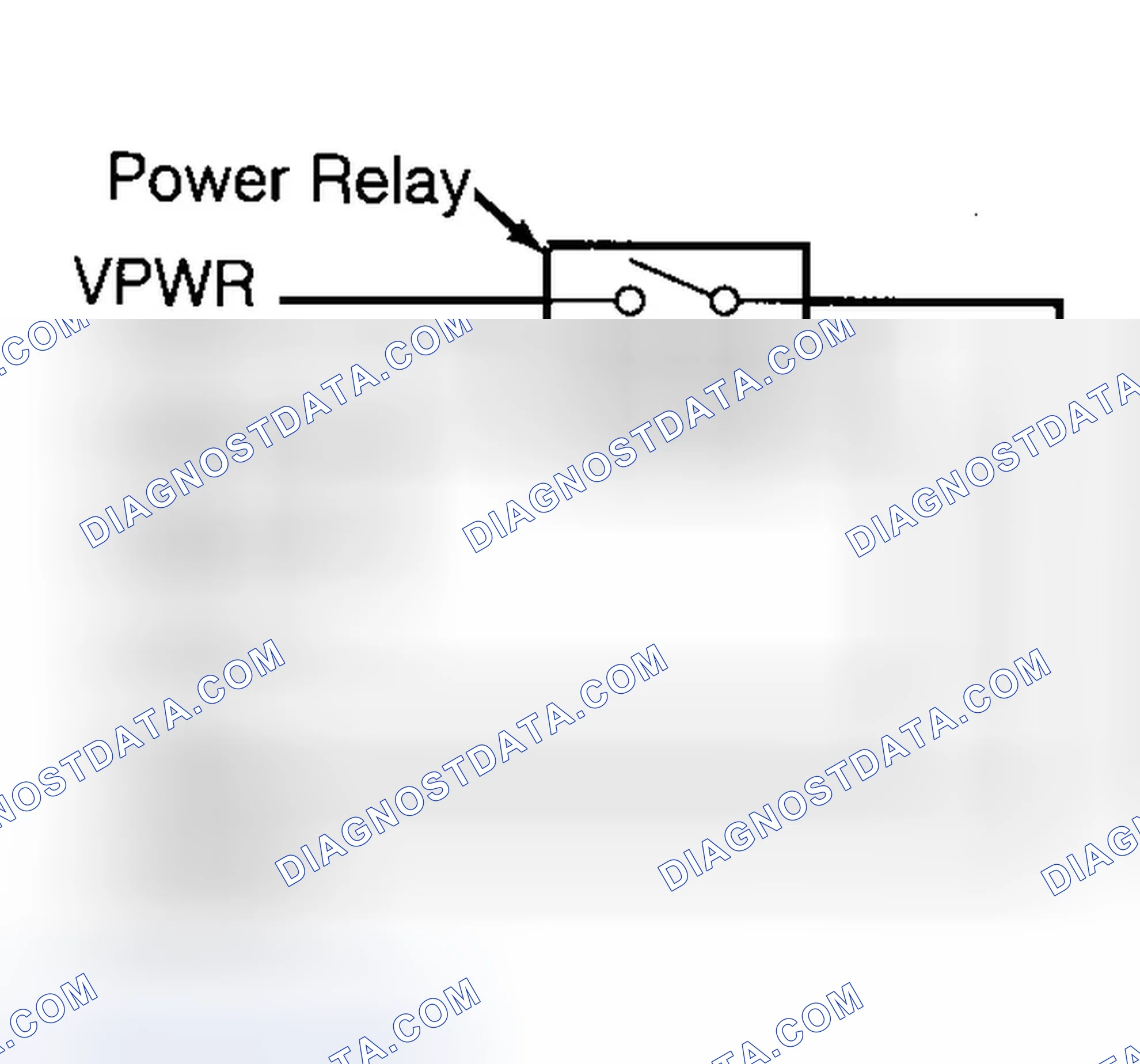 Scheme 142: Power Relay Ckt. & Connector Terminal ID (VPWR - 2.5L)