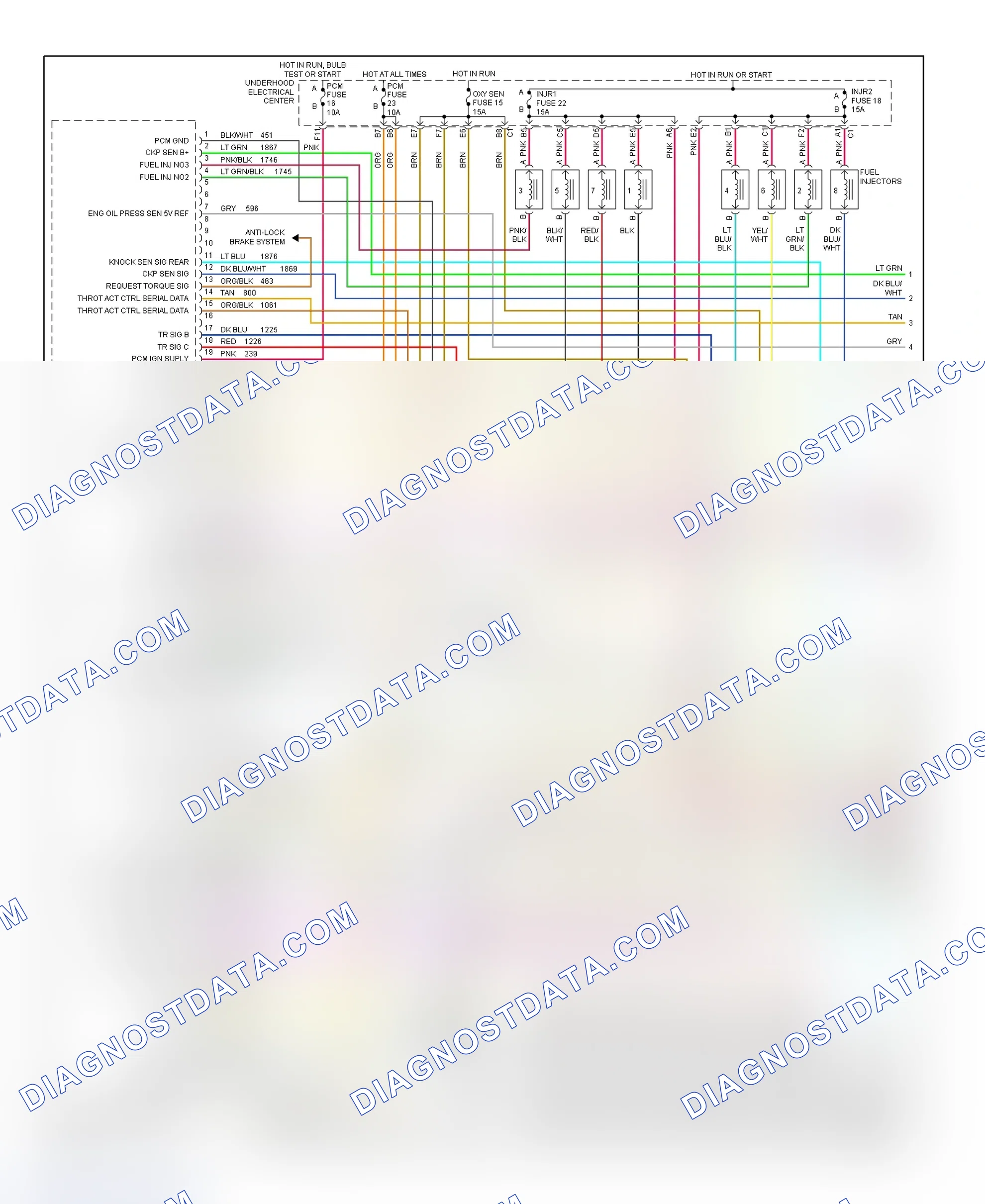 Scheme 64: PCM Wiring Diagram (Corvette - 5.7L - 1 Of 4)