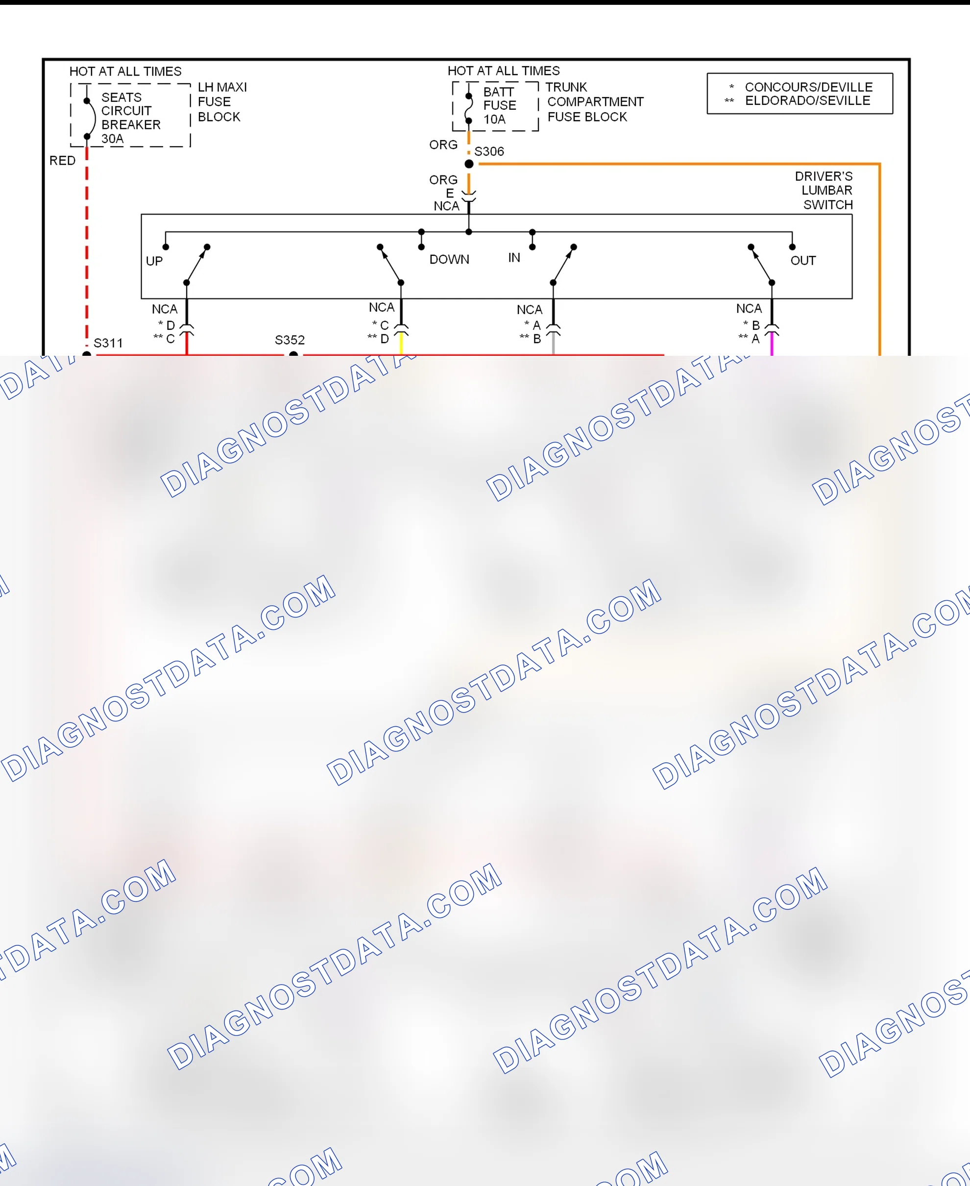Scheme 9: Power Lumbar Seats Wiring Diagram