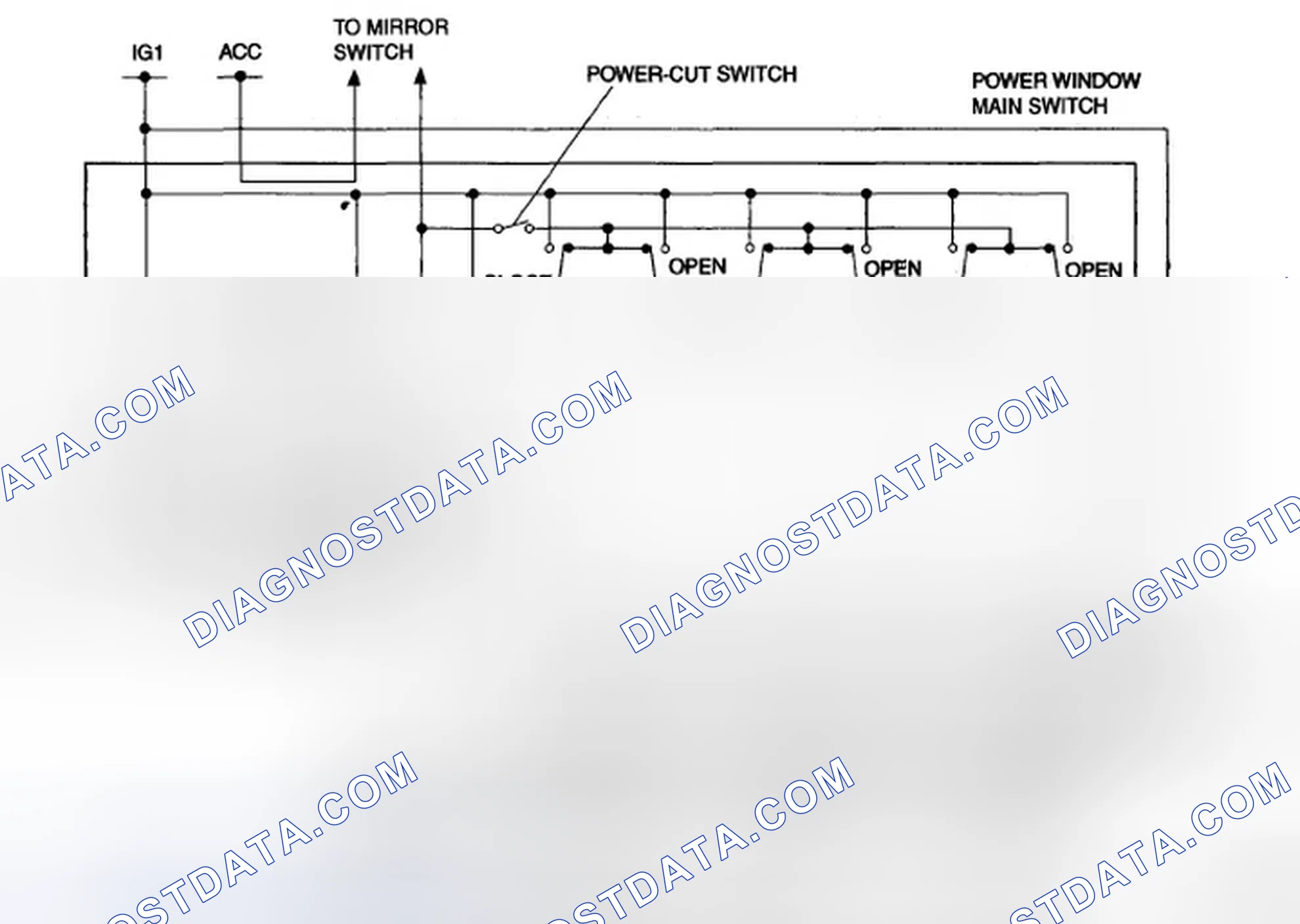 Scheme 3: POWER WINDOW SYSTEM WIRING DIAGRAM [POWER WINDOW SYSTEM]