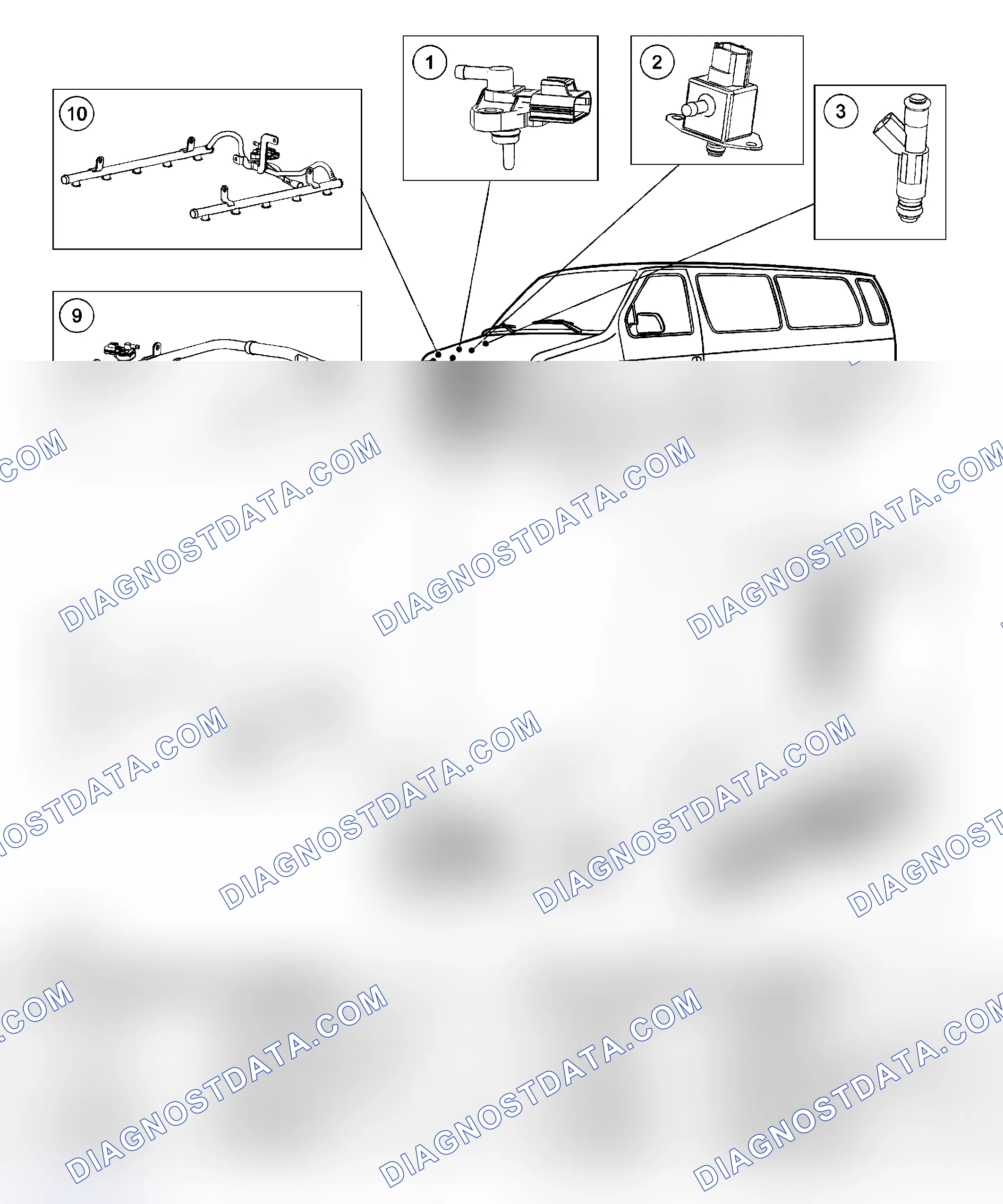 Scheme 105: Fuel System - 4.6L, 5.4L and 6.8L