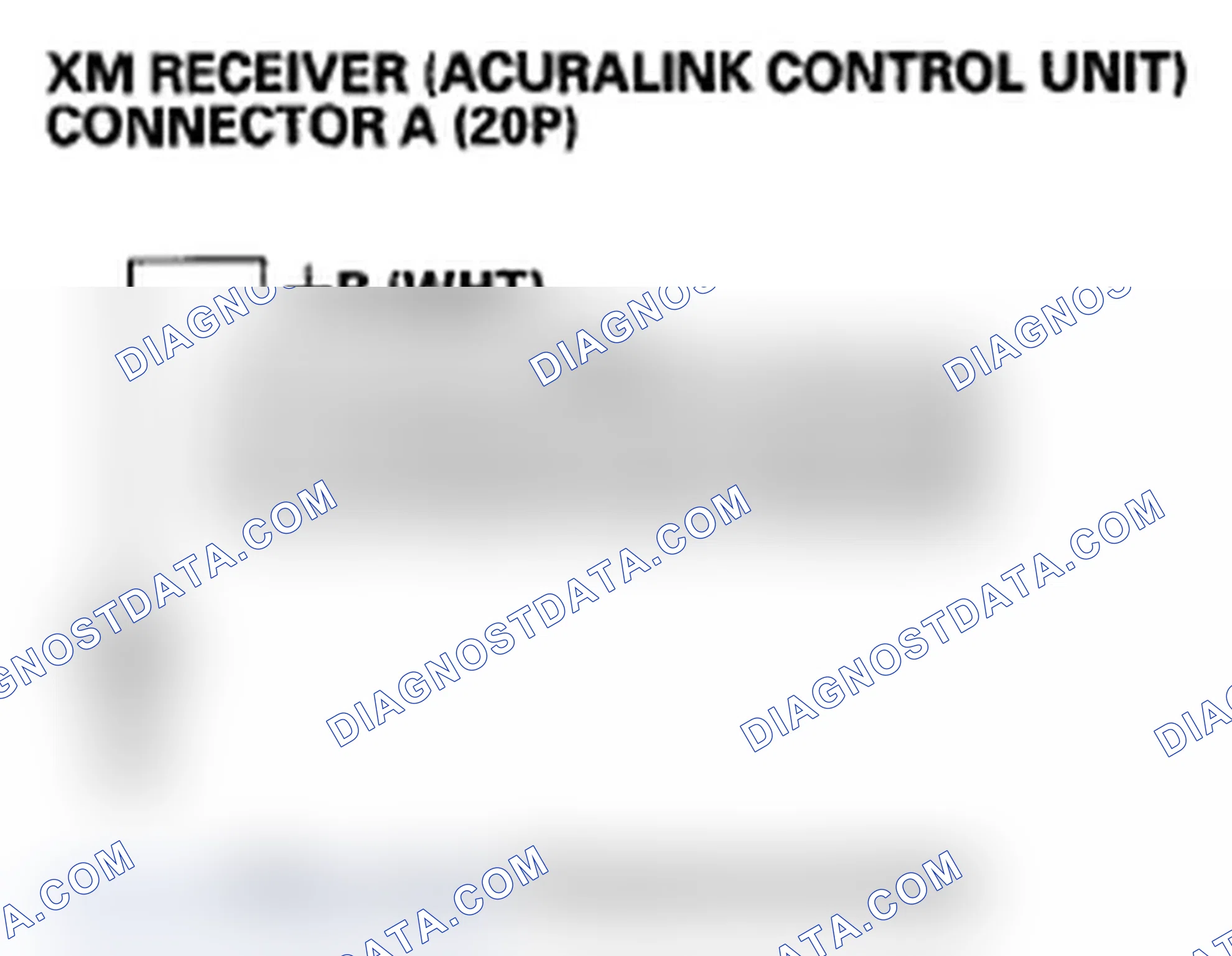 Scheme 141: XM radio display is blank and no station information is displayed (with AcuraLink)