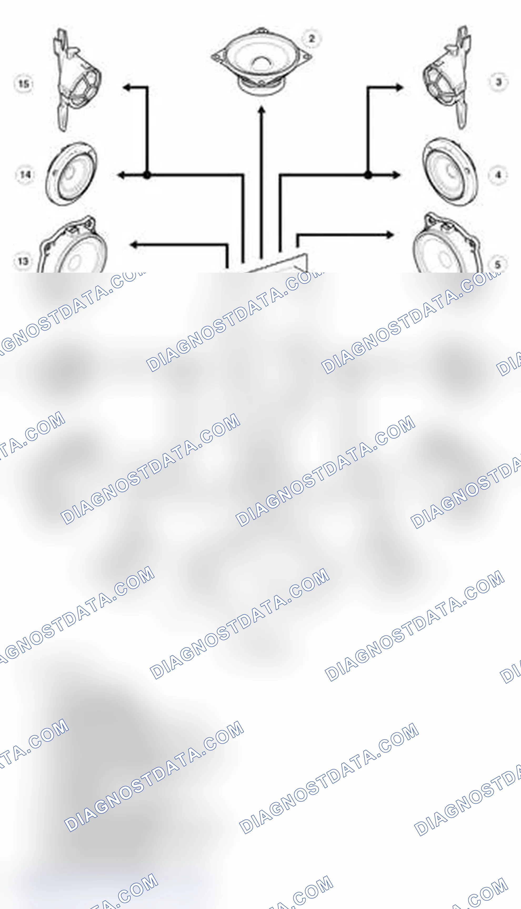 Scheme 23: Logic7 System - Speaker Control Diagram - From 2005 MY