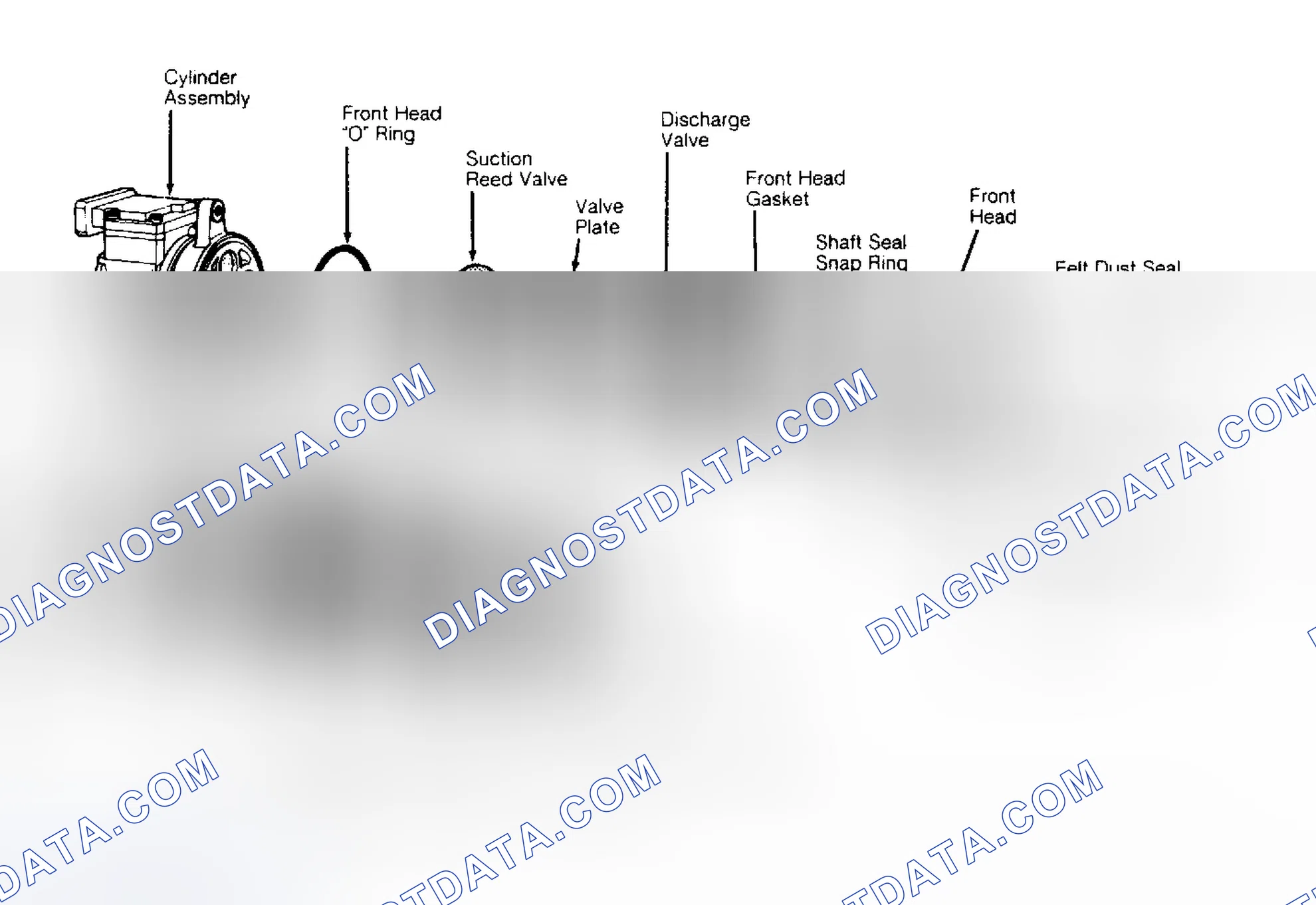 Scheme 14: Exploded View of Nippondenso 10PA20 Compressor