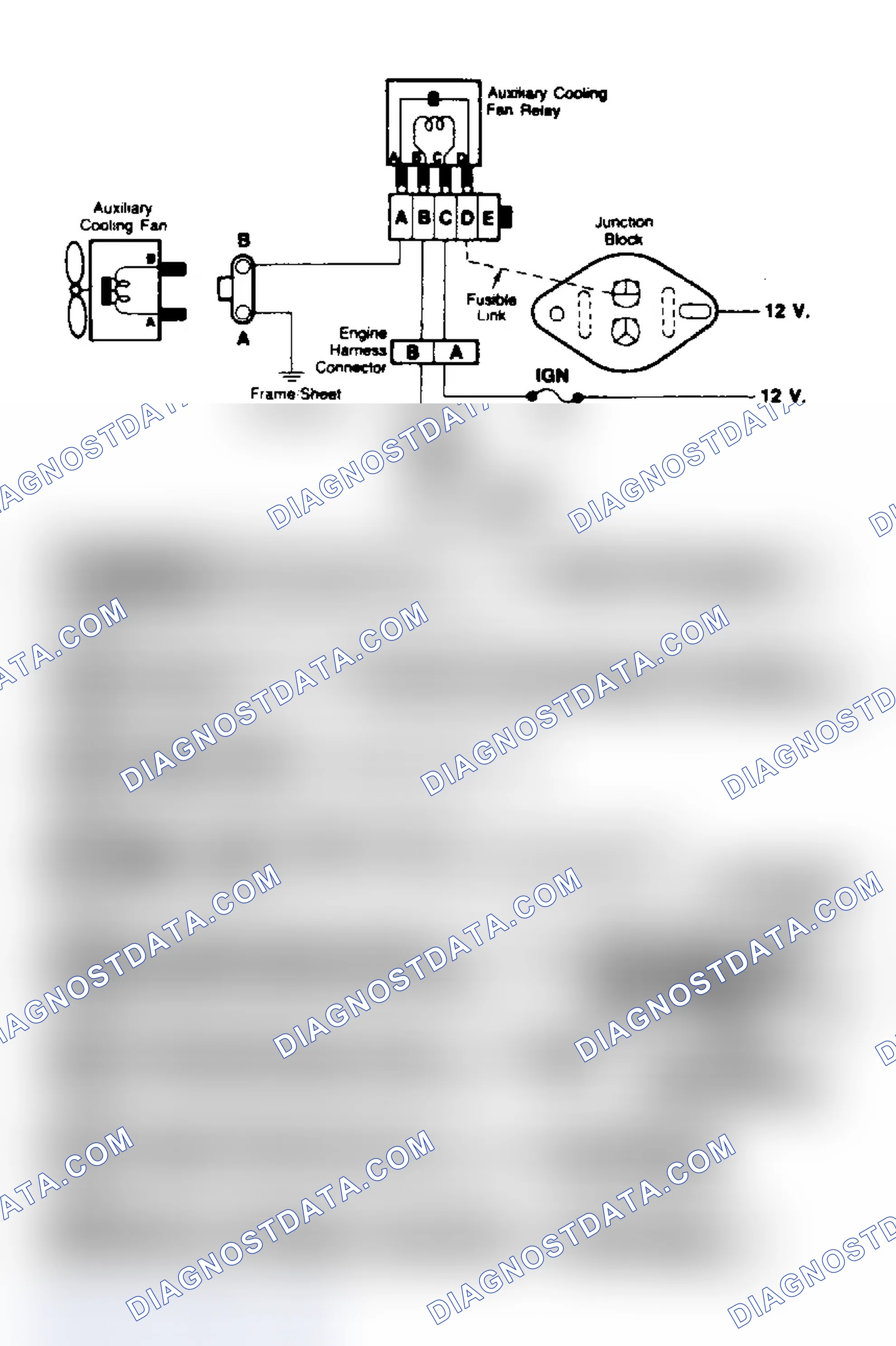 Scheme 1: "G", "R" & "V" Series (7.4L) Cooling Fan Circuit Diagram & System Diagnosis