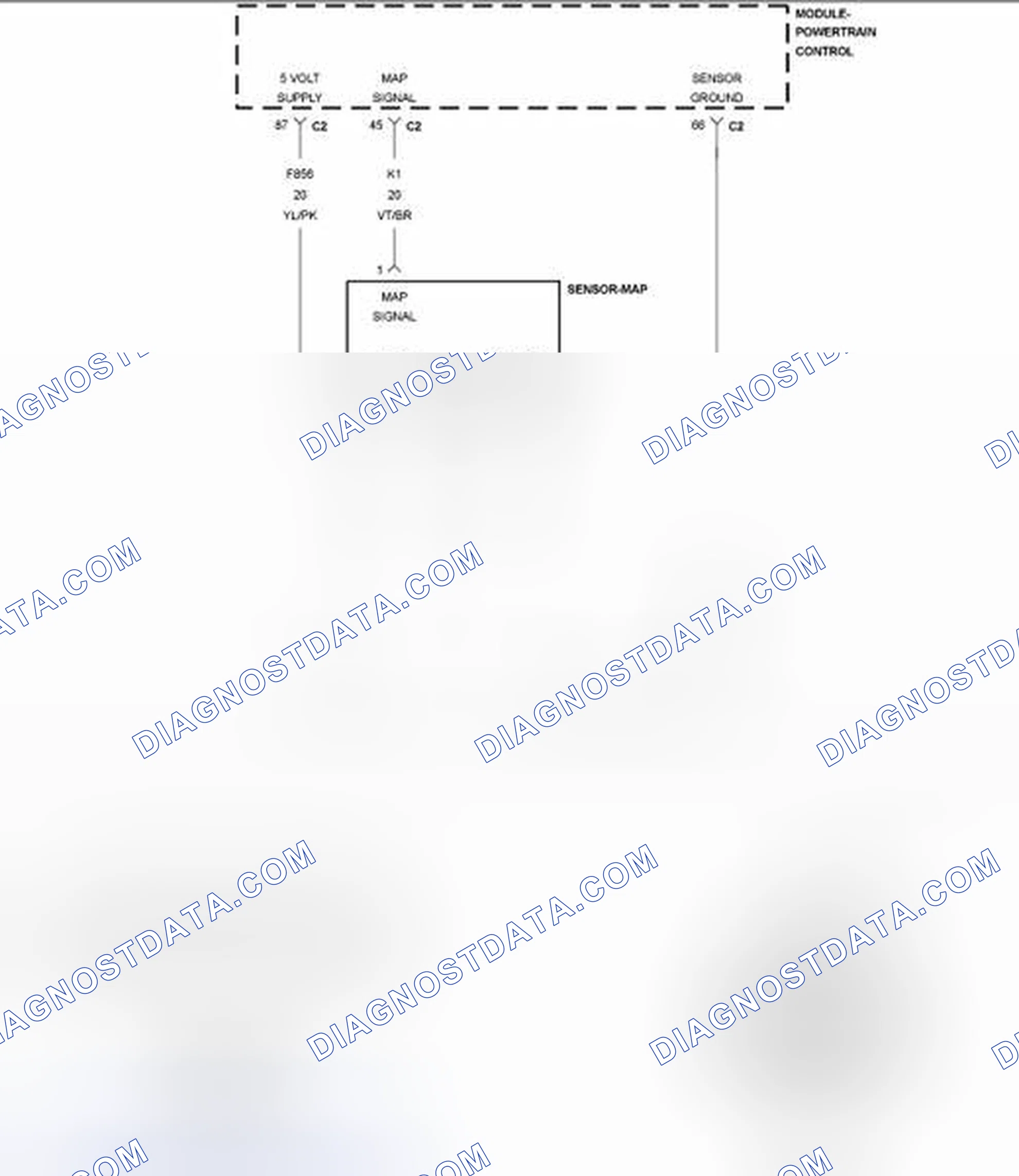 Scheme 493: CHECKING THE MAP SENSOR OPERATION