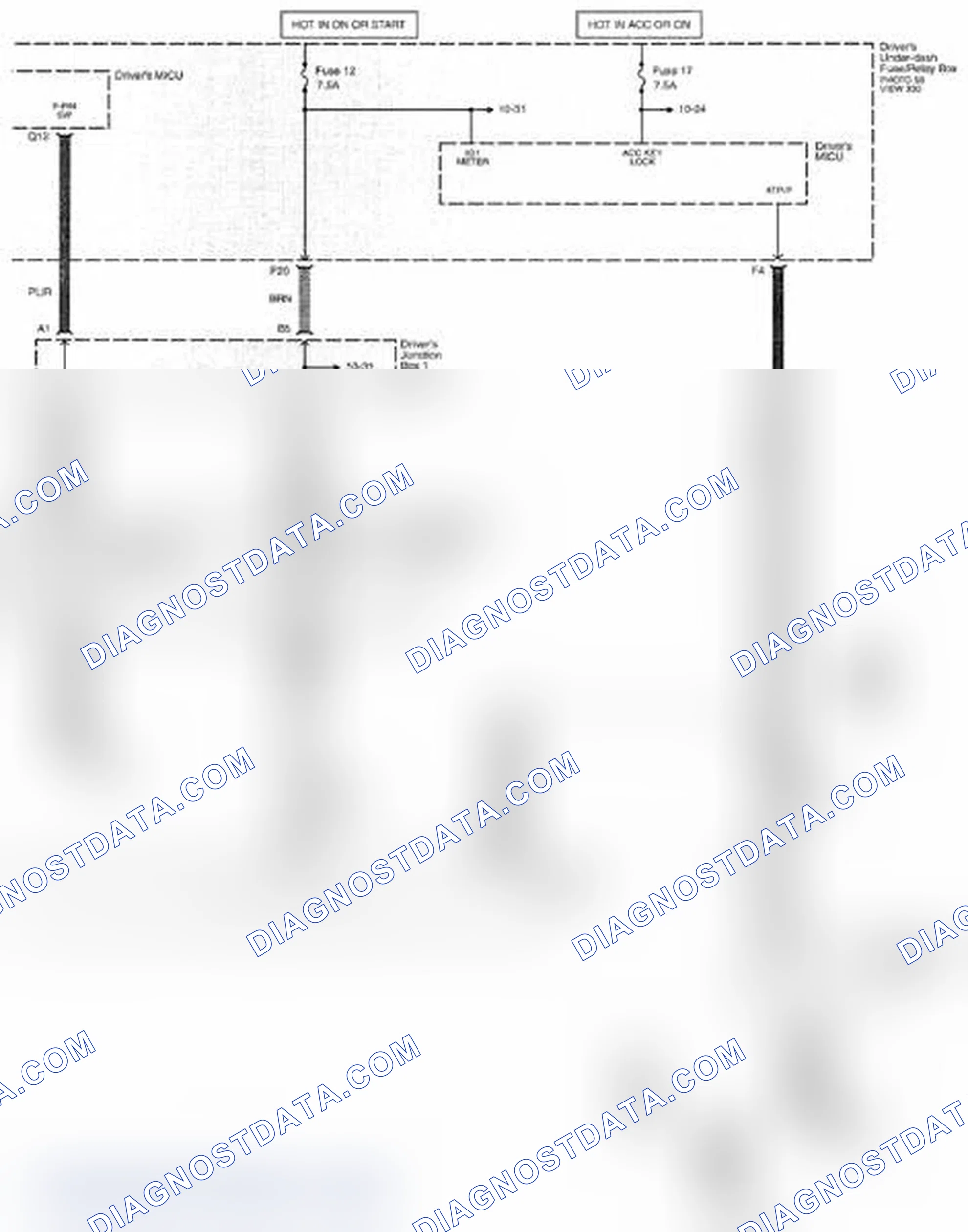Scheme 405: Interlock System Circuit Diagram - A/T: Without Keyless Access (Page 138-3)