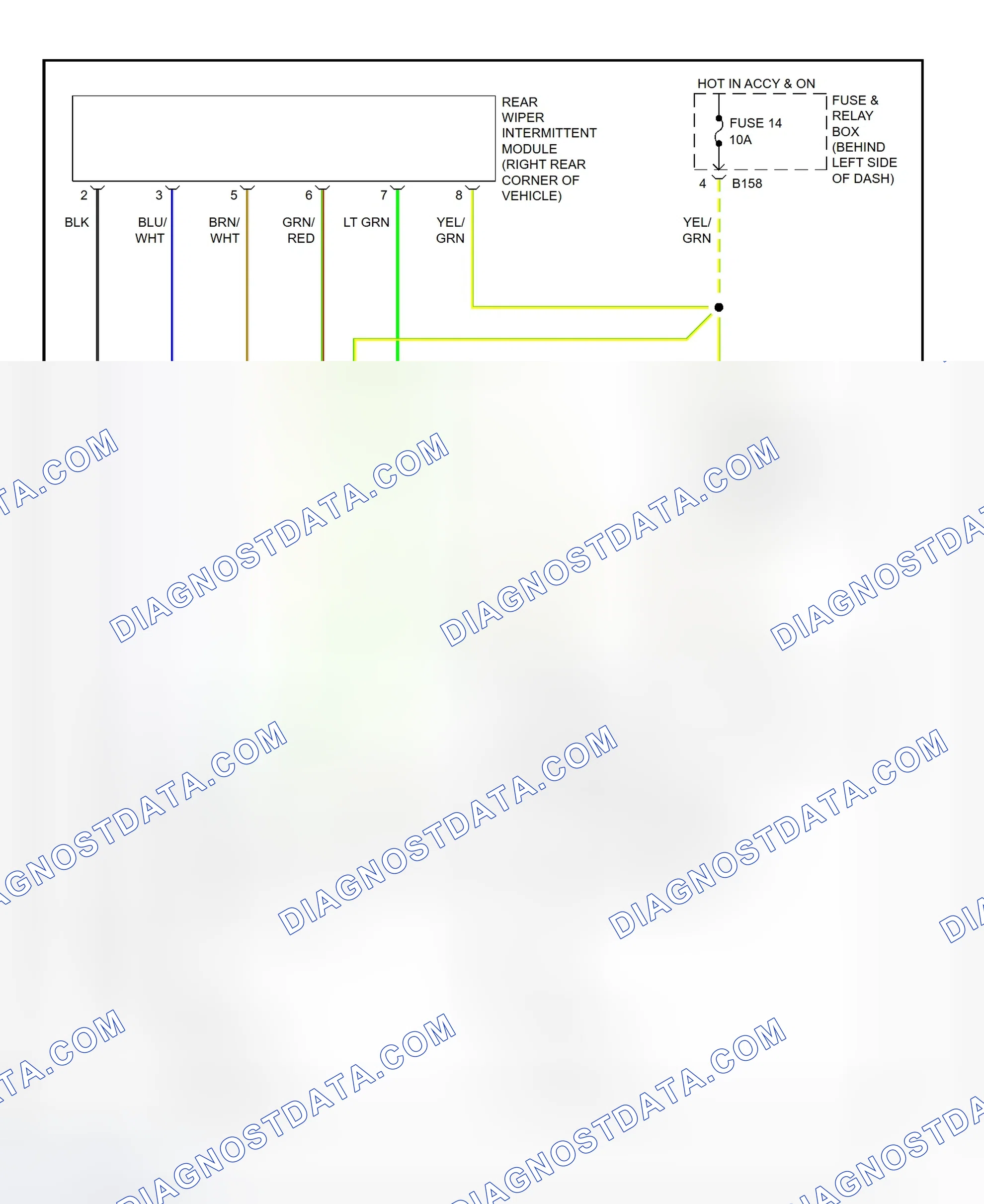 Scheme 9: Wiper/Washer System Wiring Diagram (Legacy & Outback - Rear)