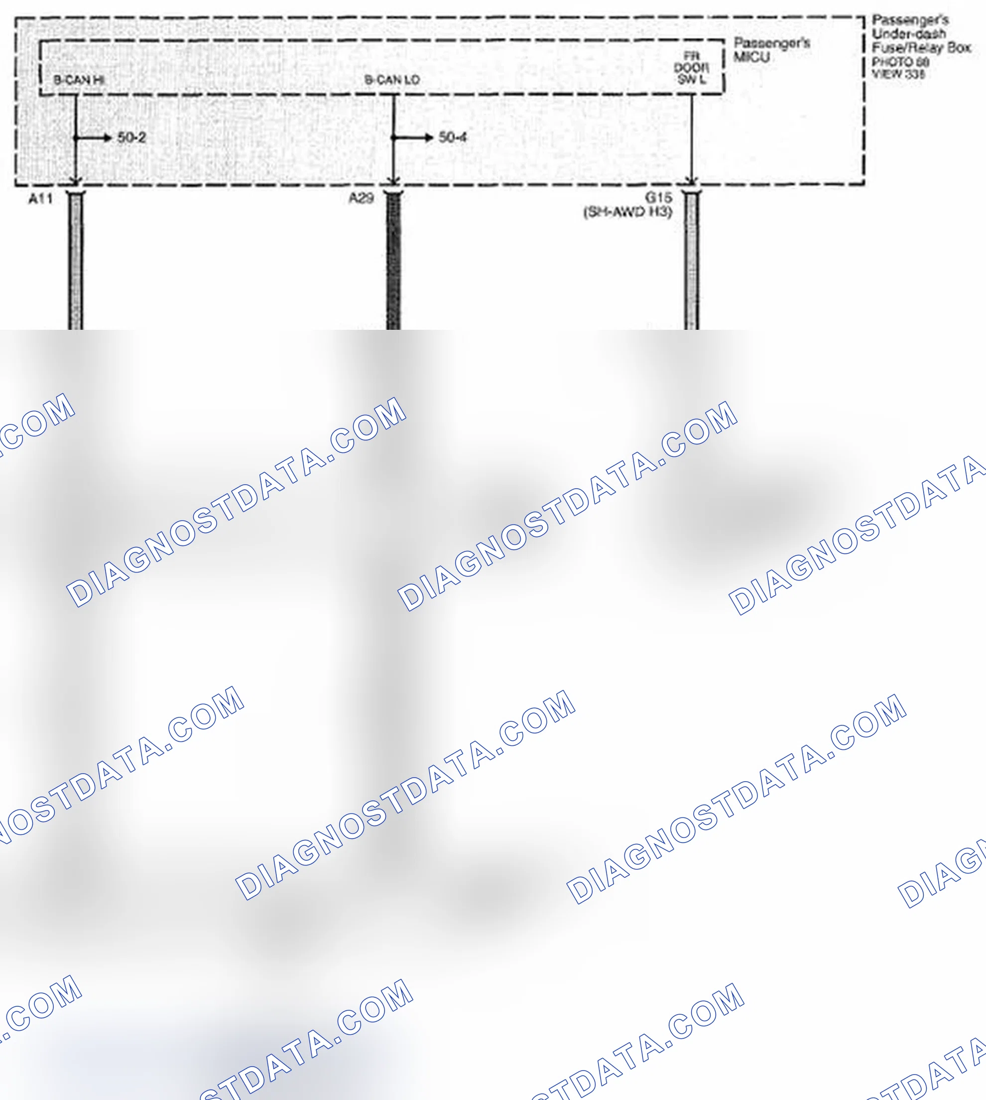 Scheme 374: Moonroof Circuit Diagram - Without Keyless Access (Page 122-6)