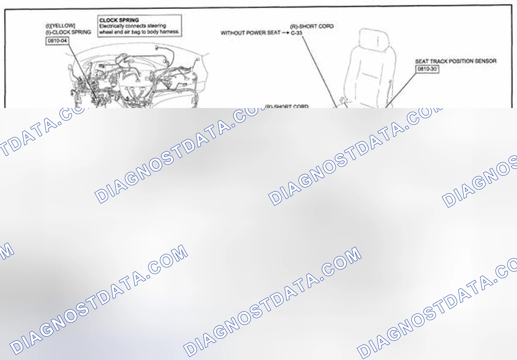 Scheme 221: Air Bag System (Includes Pre-Tensioner Seat Belt Information) Wiring Diagram - 0810-B (2 Of 2)
