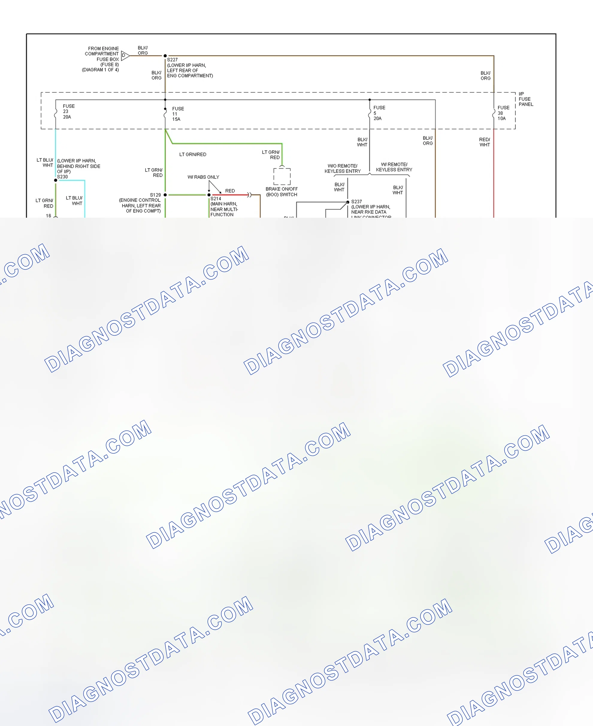 Scheme 11: Power Distribution Wiring Diagram (2 Of 4)
