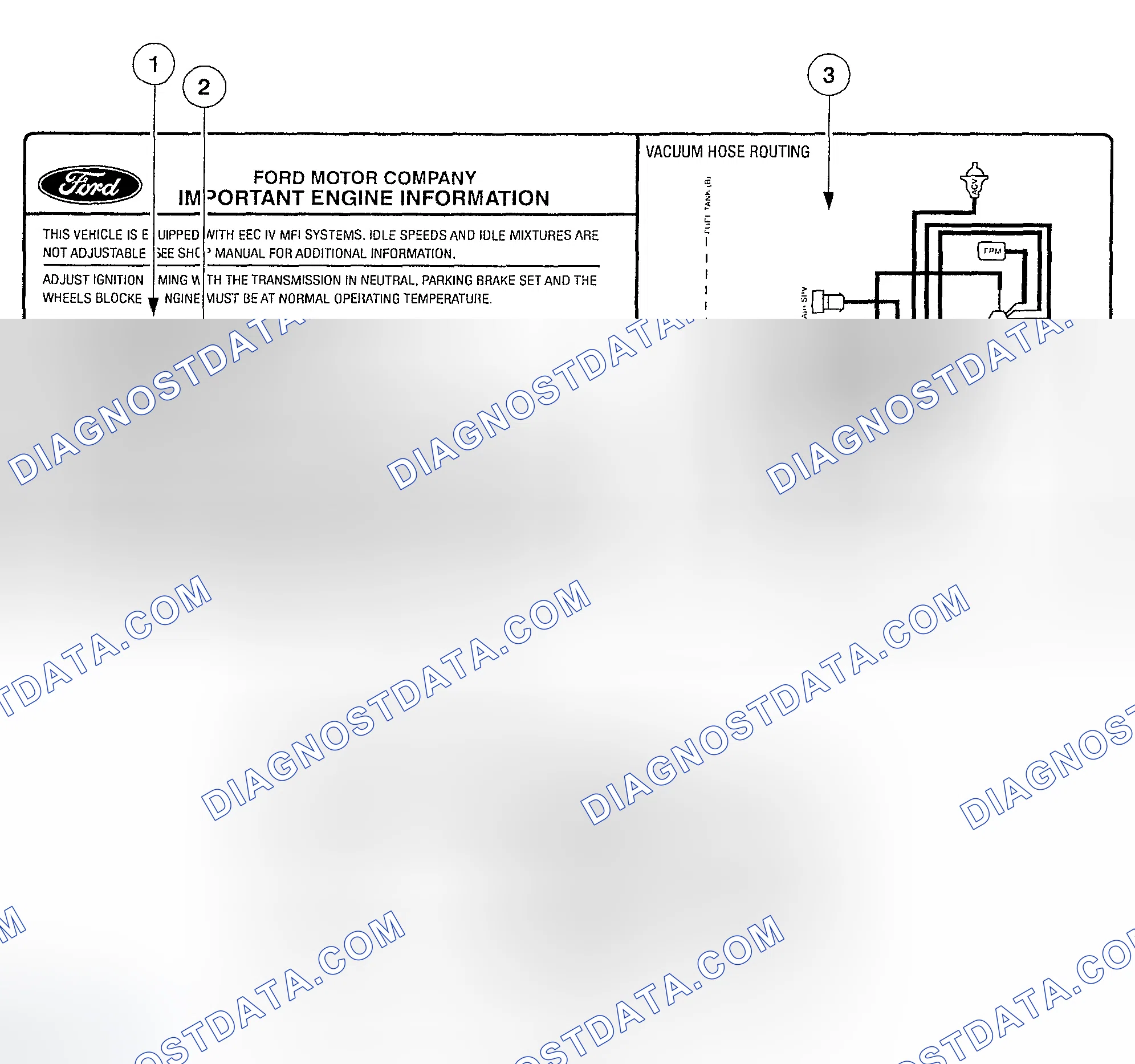 Scheme 775: Typical Vehicle Emission Control Information (VECI) Decal