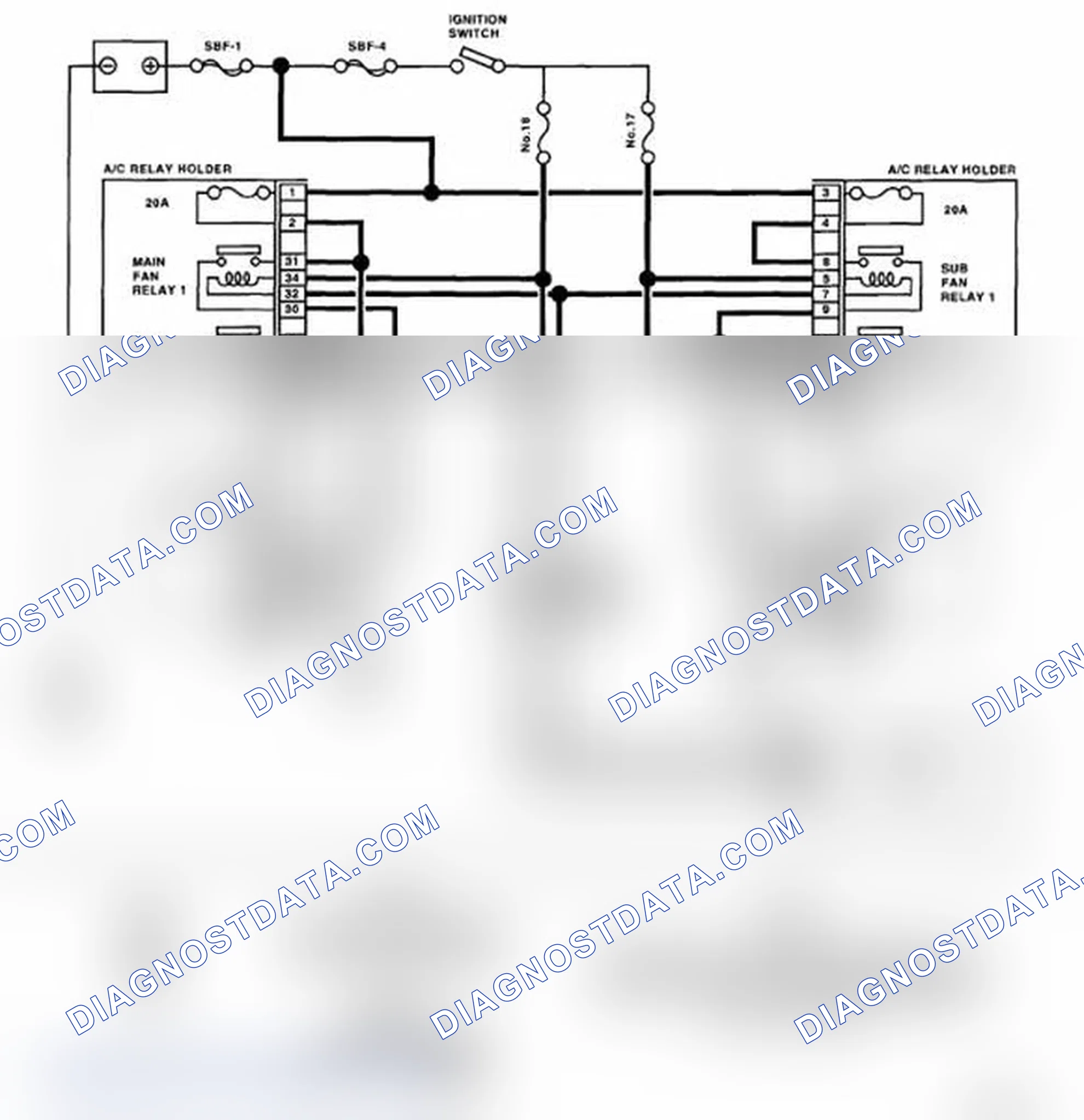 Fig. 3: Radiator Main Fan System - Wiring Diagram