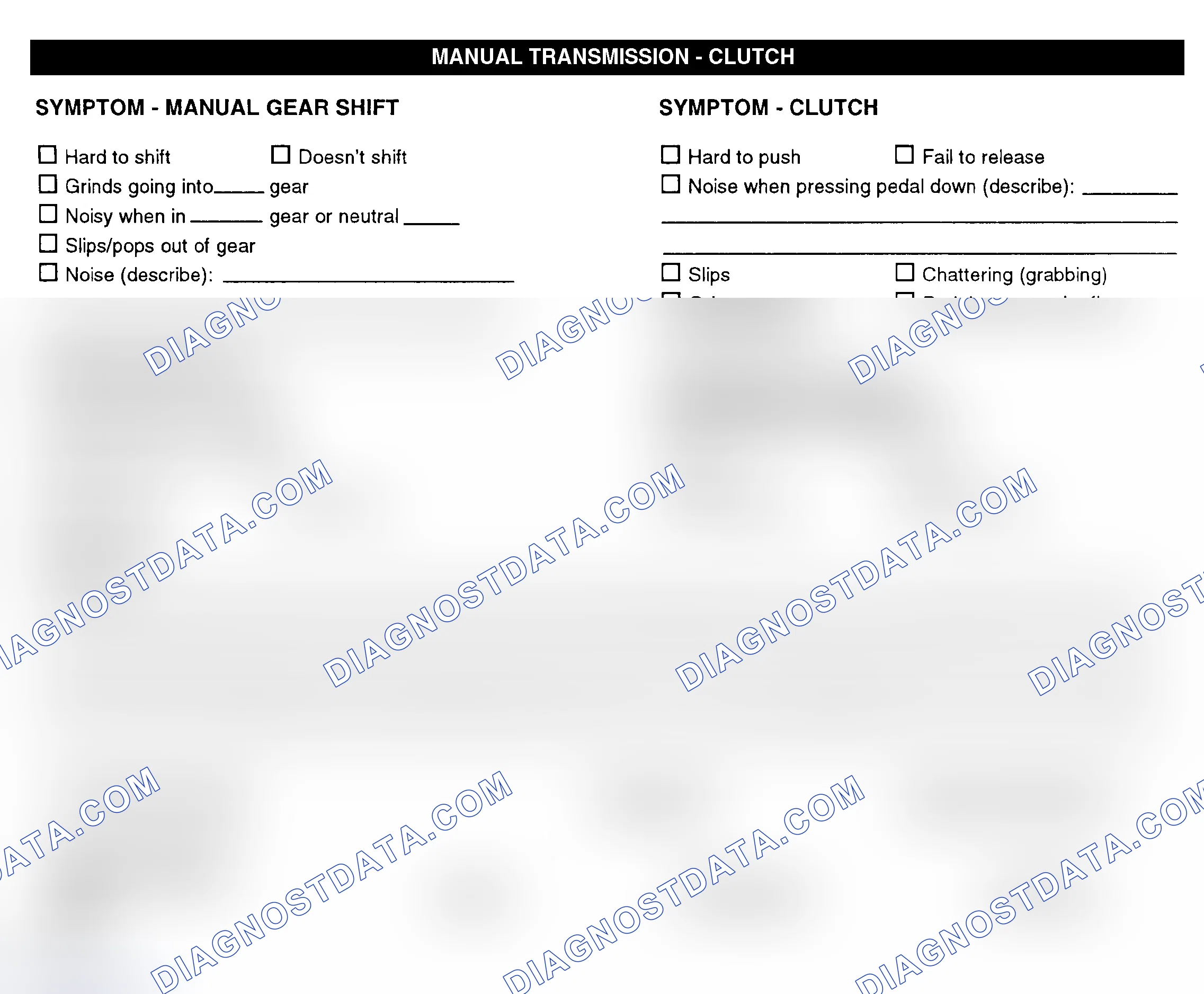 Scheme 10: Manual Transmission & Clutch
