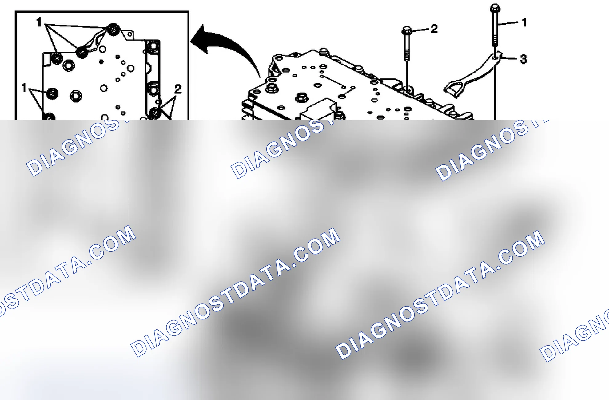 Scheme 152: Control Valve Body Assembly and Output Speed Sensor Removal
