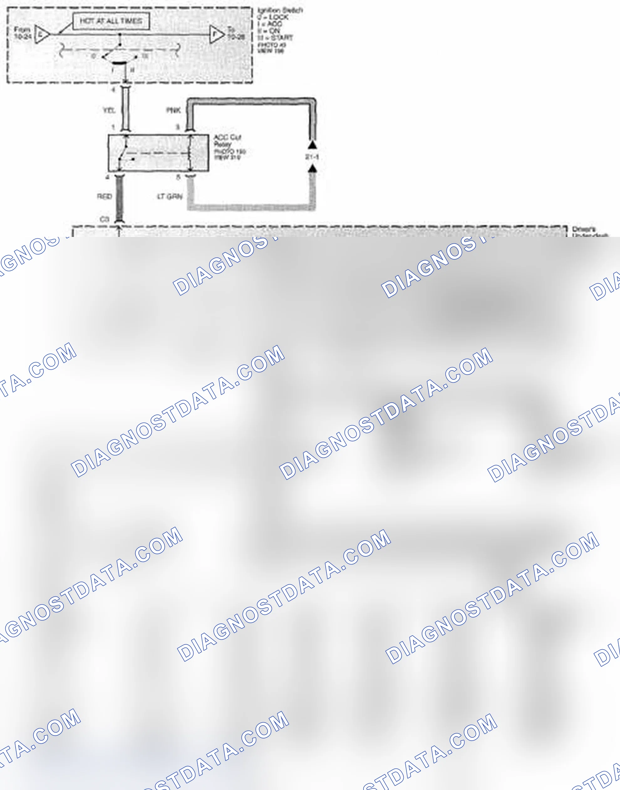 Scheme 110: Power Distribution Circuit Diagram - Without Keyless Access (Page 10-27)