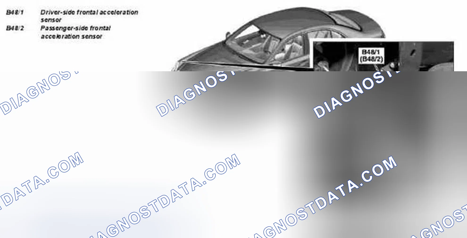 Fig. 41: Identifying Driver/Front Passenger-Side Frontal Acceleration Sensor