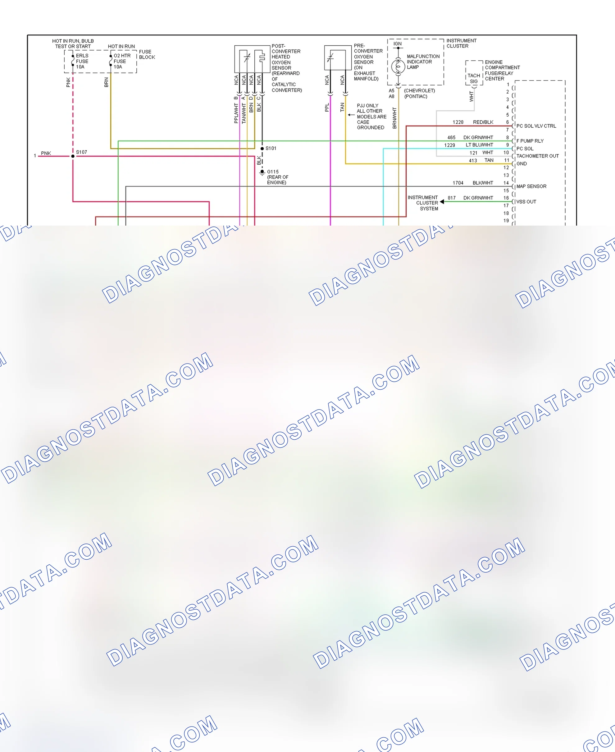 Scheme 43: PCM Wiring Diagram (Cavalier & Sunfire - 2.4L - 3 Of 3)