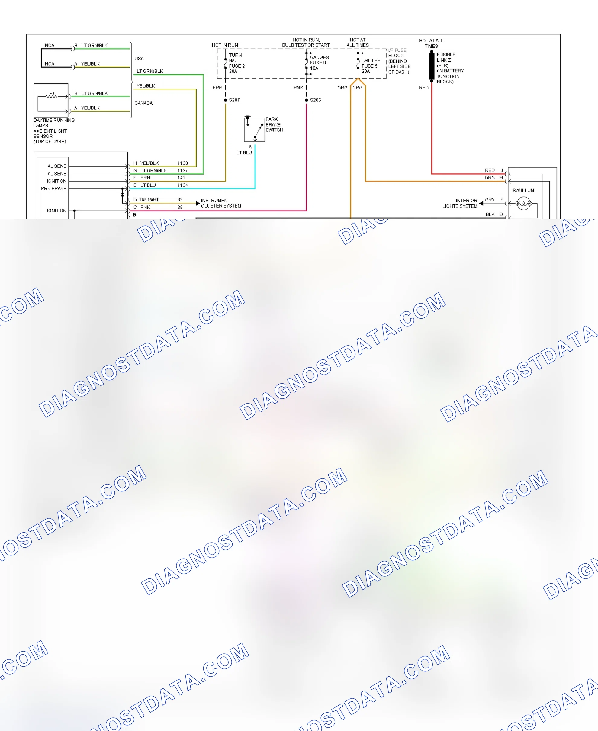 Scheme 18: Headlight Systems & Daytime Running Lights Wiring Diagram (Firebird)