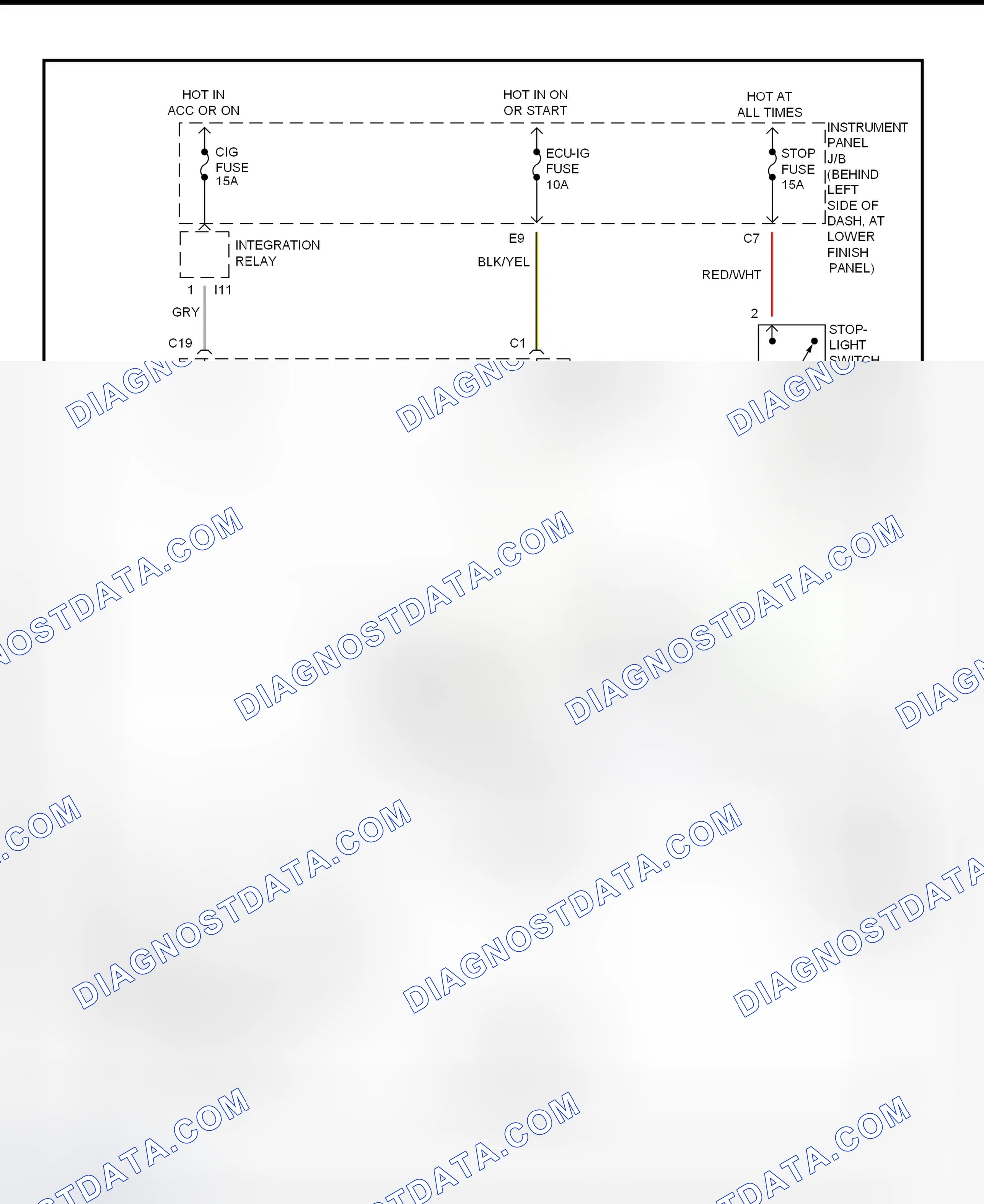 Scheme 207: Shift Interlock System Wiring Diagram (2001 - Toyota Corolla)