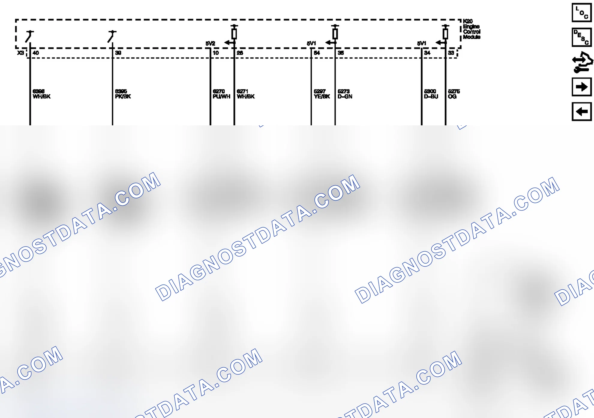 Scheme 84: Ignition Controls - Camshaft, Crankshaft And Knock Sensors And Camshaft Actuators