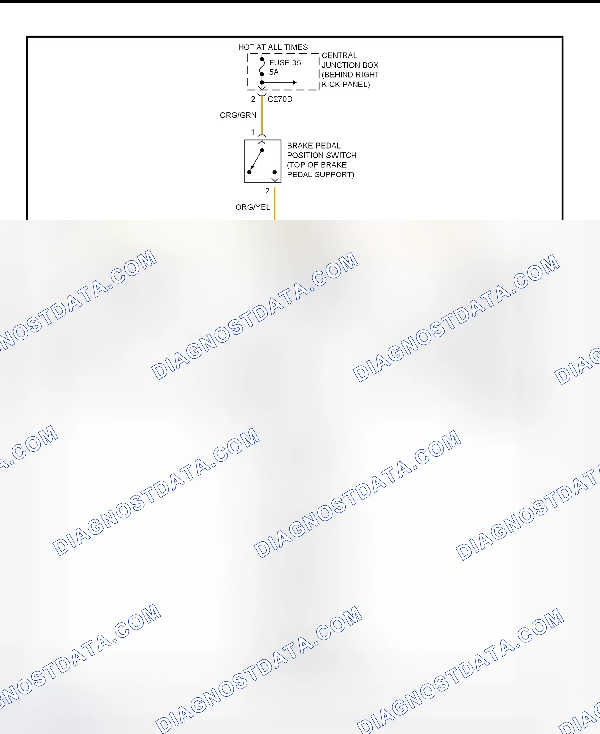 Fig. 205: Shift Interlock System Wiring Diagram (2002 LS - Without Interactive Vehicle Dynamics)