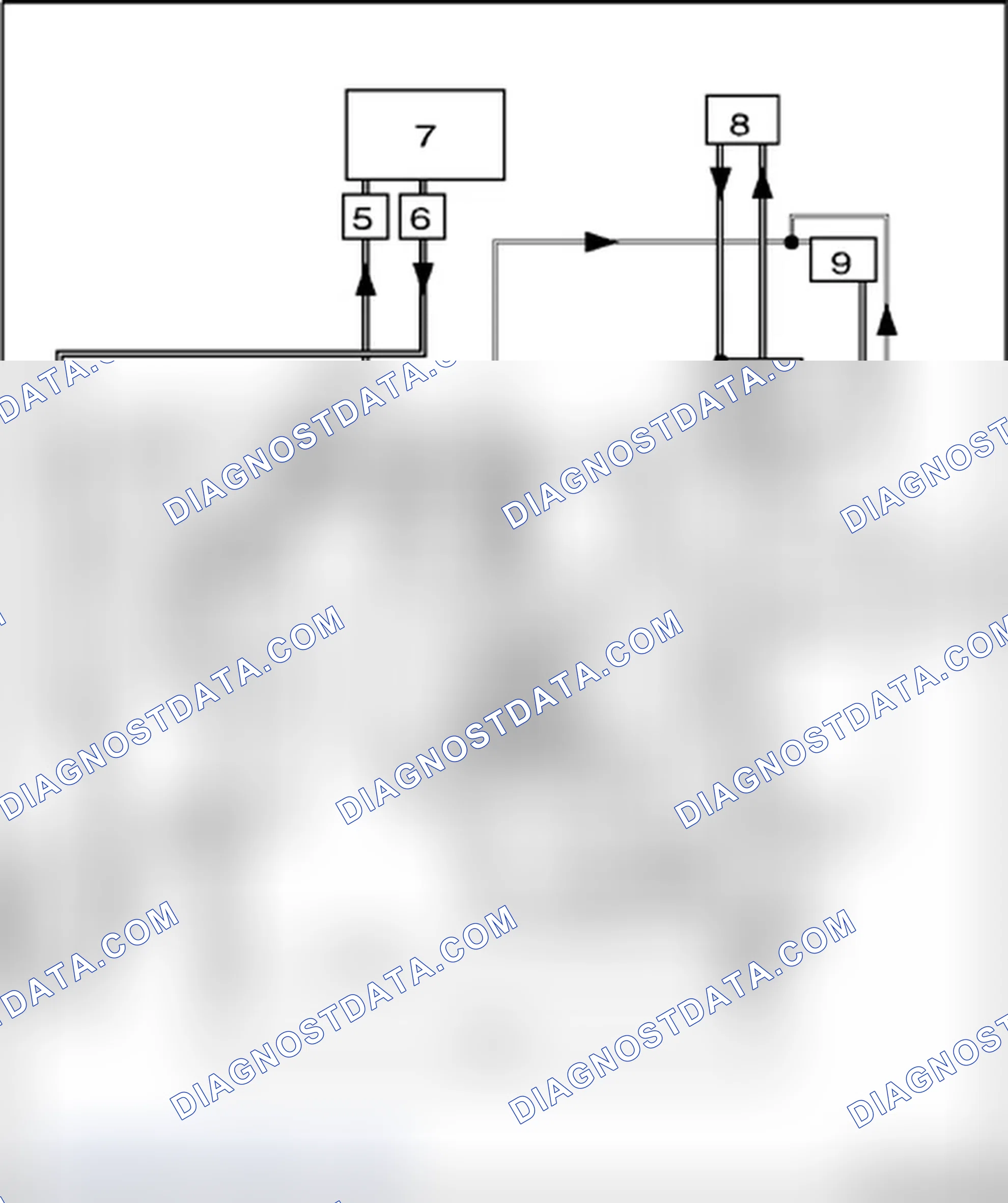 Scheme 701: Cooling system version for countries with hot climates without auxiliary heater (including USA) - lo