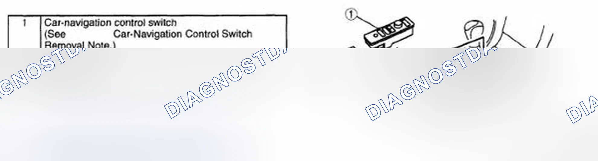 Scheme 52: CAR-NAVIGATION CONTROL SWITCH REMOVAL/INSTALLATION