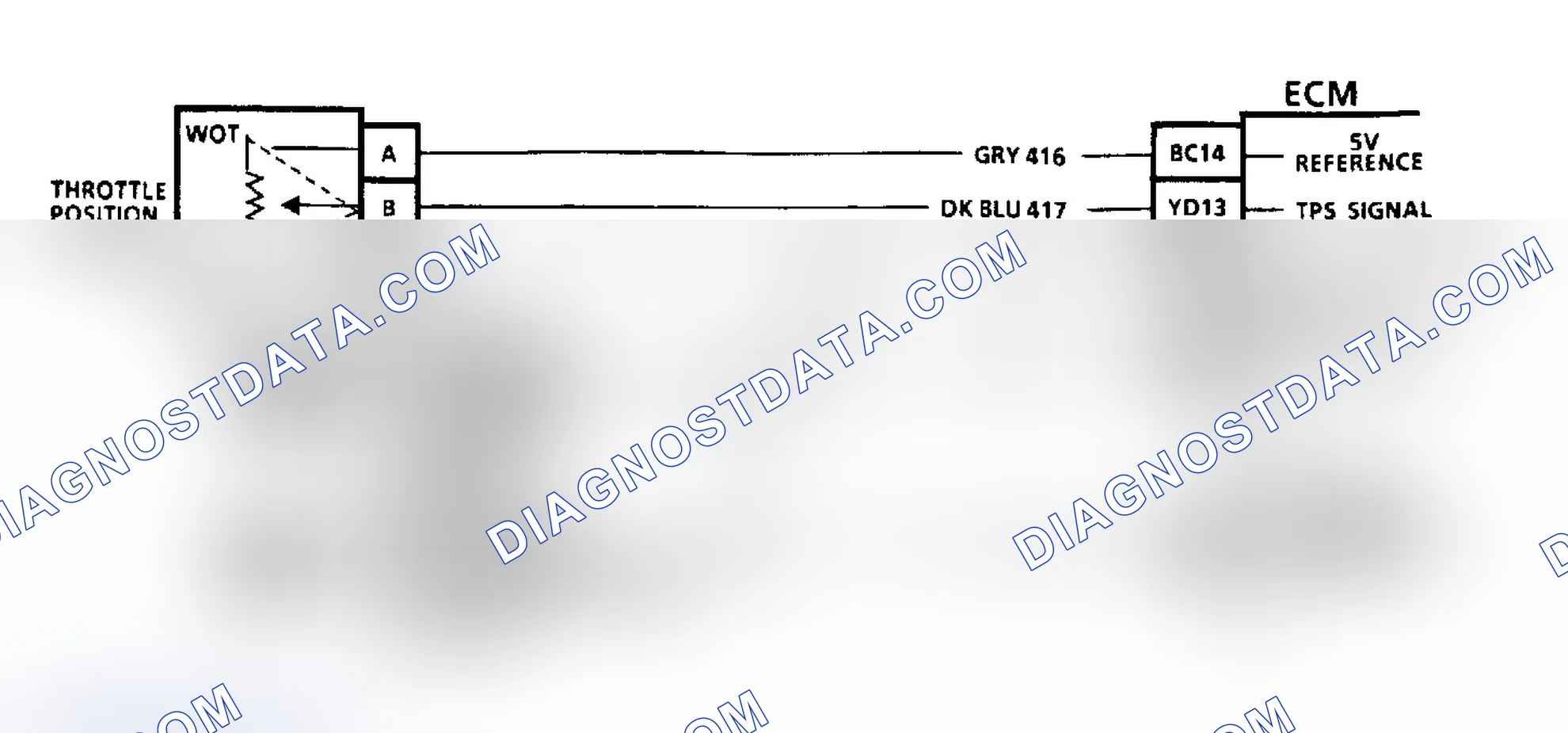 Scheme 44: Code 21: TPS Signal Volt Hi Ckt Diag