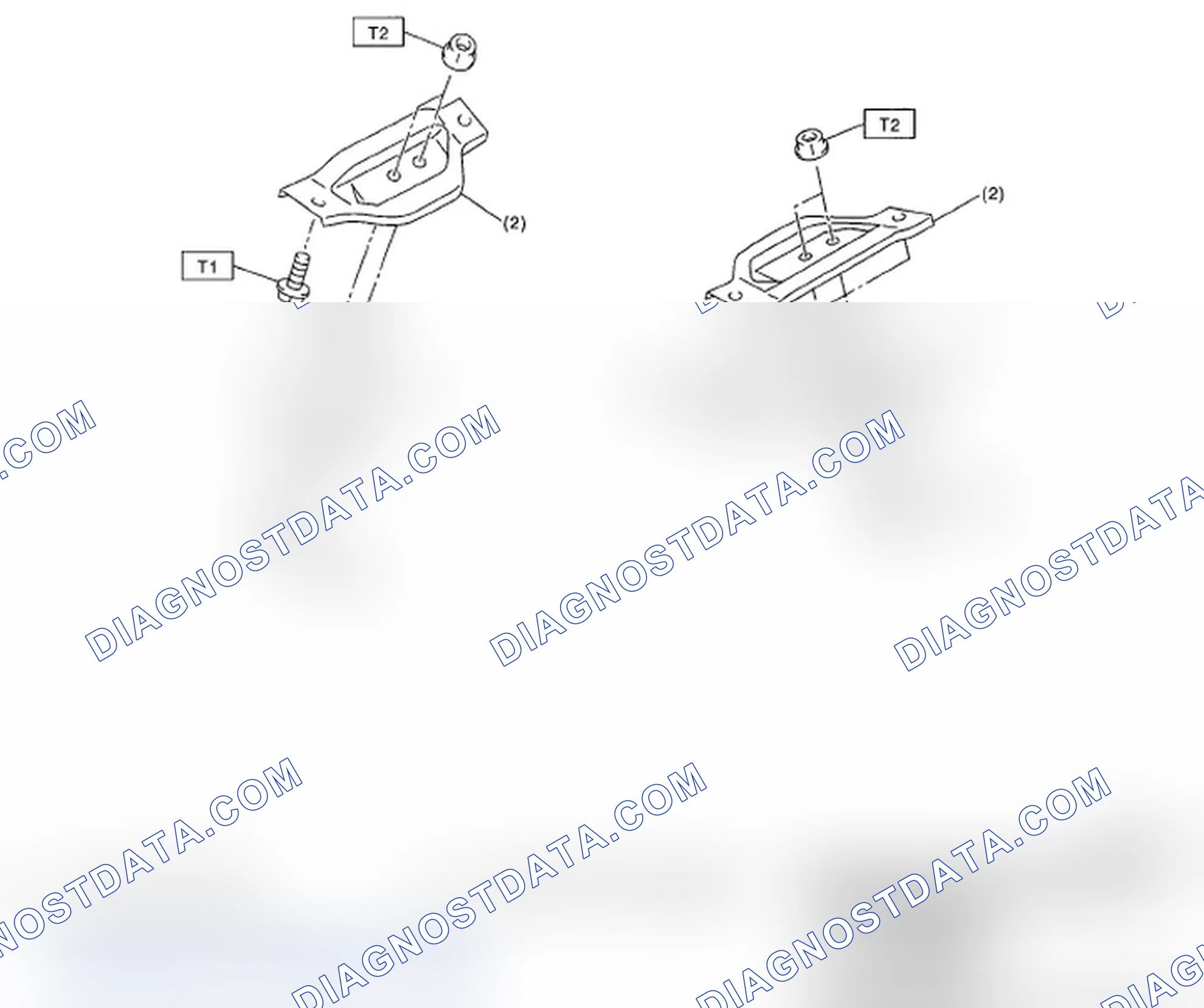 Scheme 47: Identifying Engine Mounting Bracket And Front Cushion Rubber With Torque Specifications