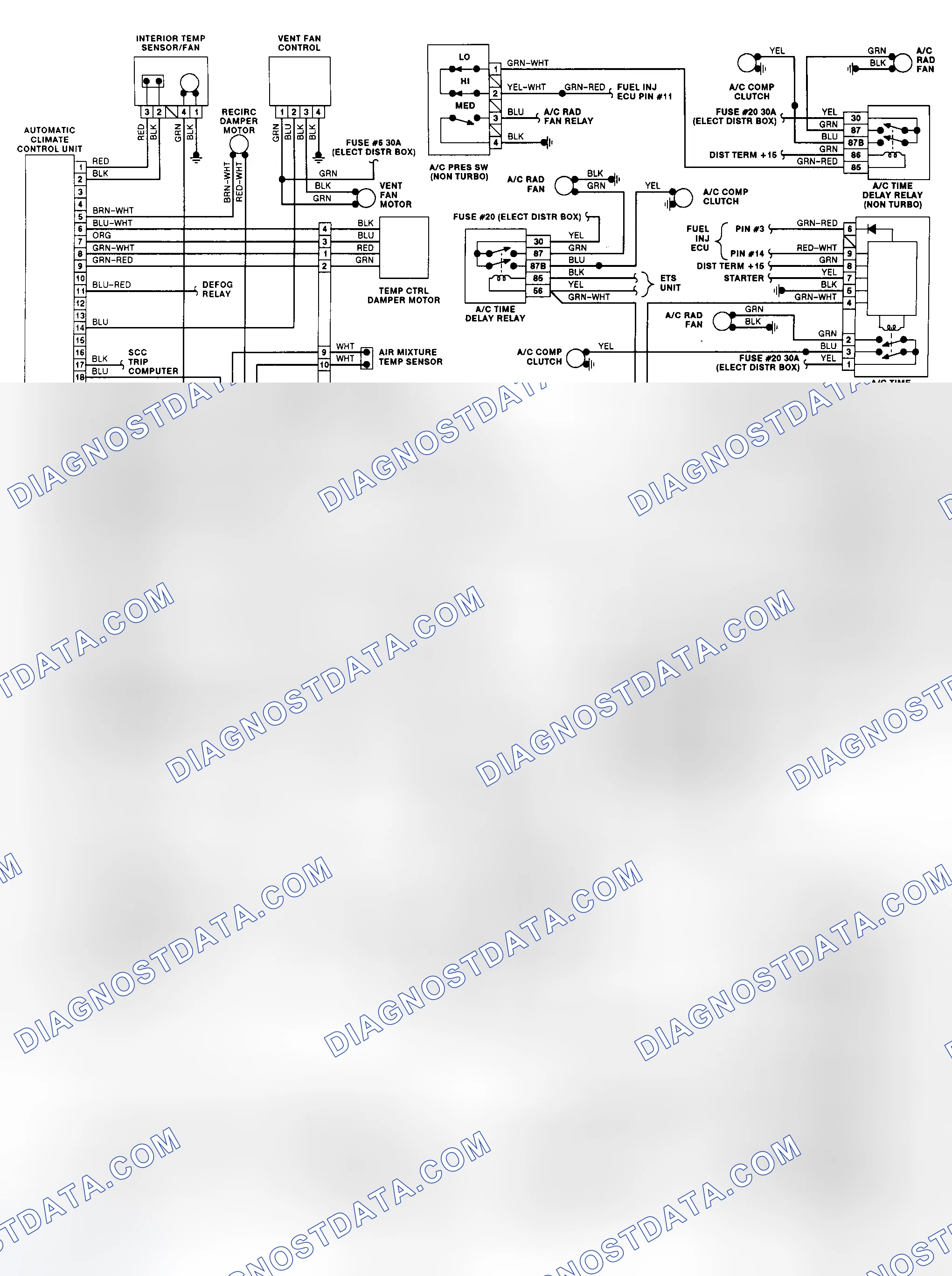 Scheme 7: Automatic A/C-Heater System Wiring Diagram