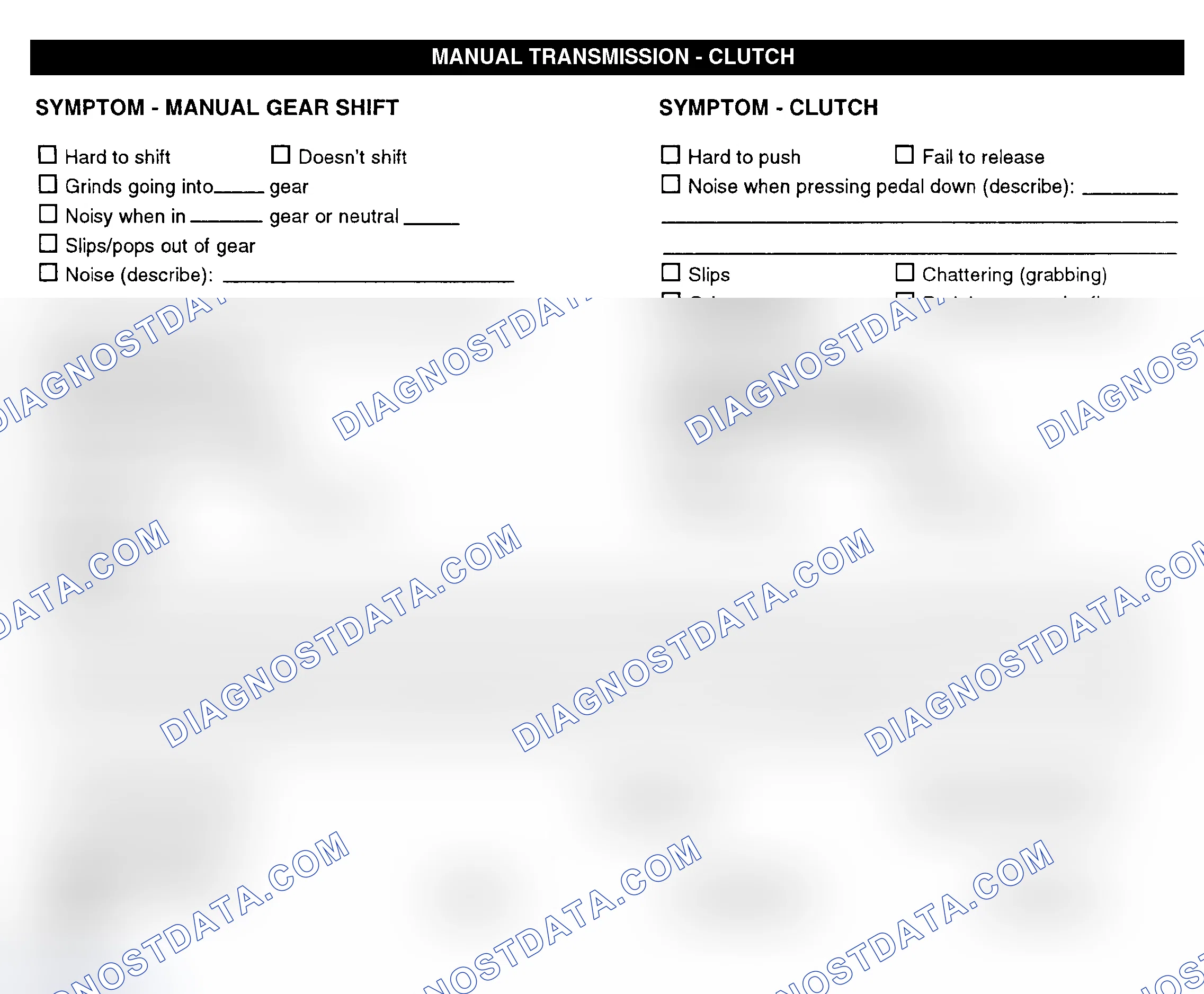 Scheme 10: Manual Transmission & Clutch