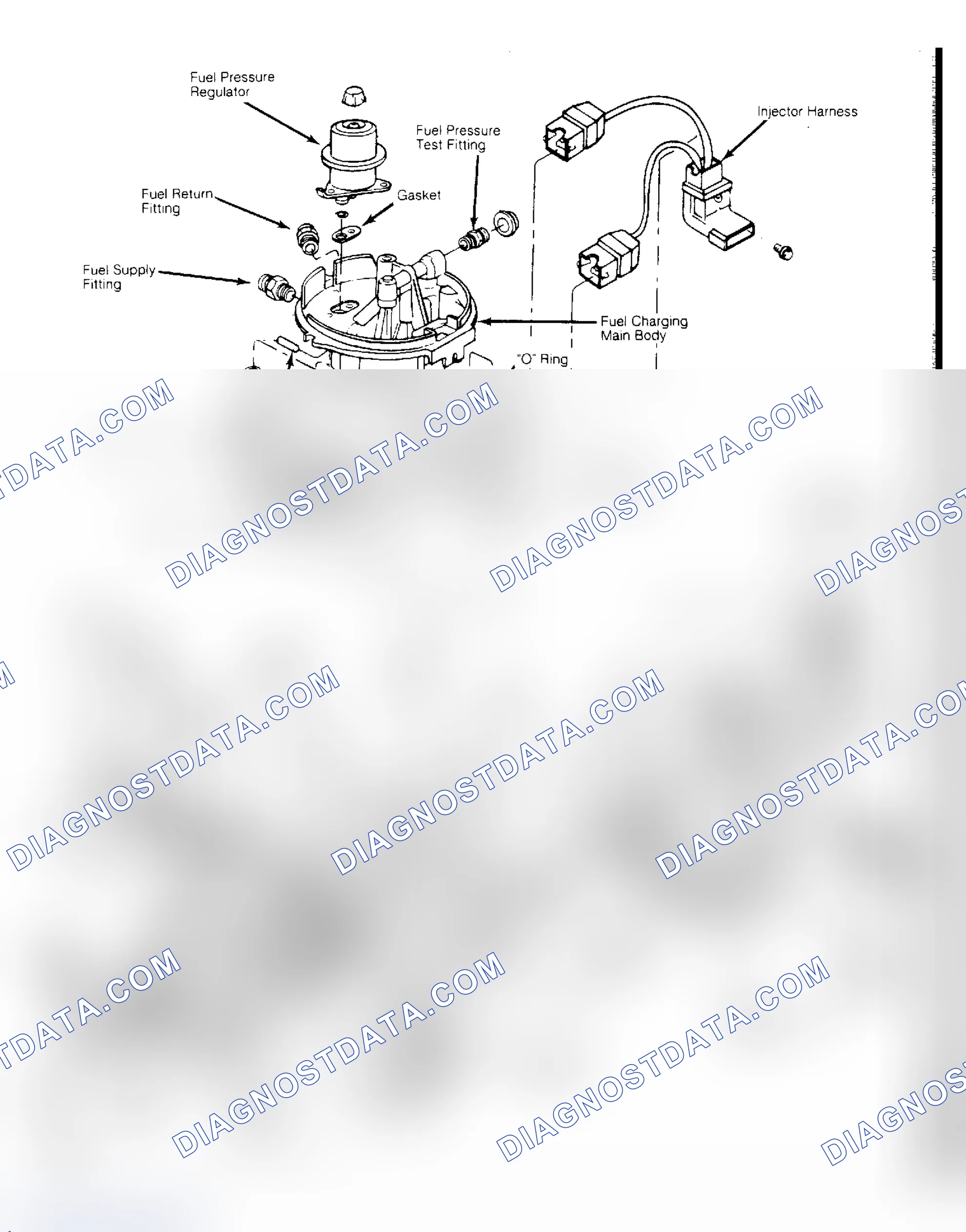 Scheme 7: Exploded View of Throttle Body and Fuel Charging Assembly