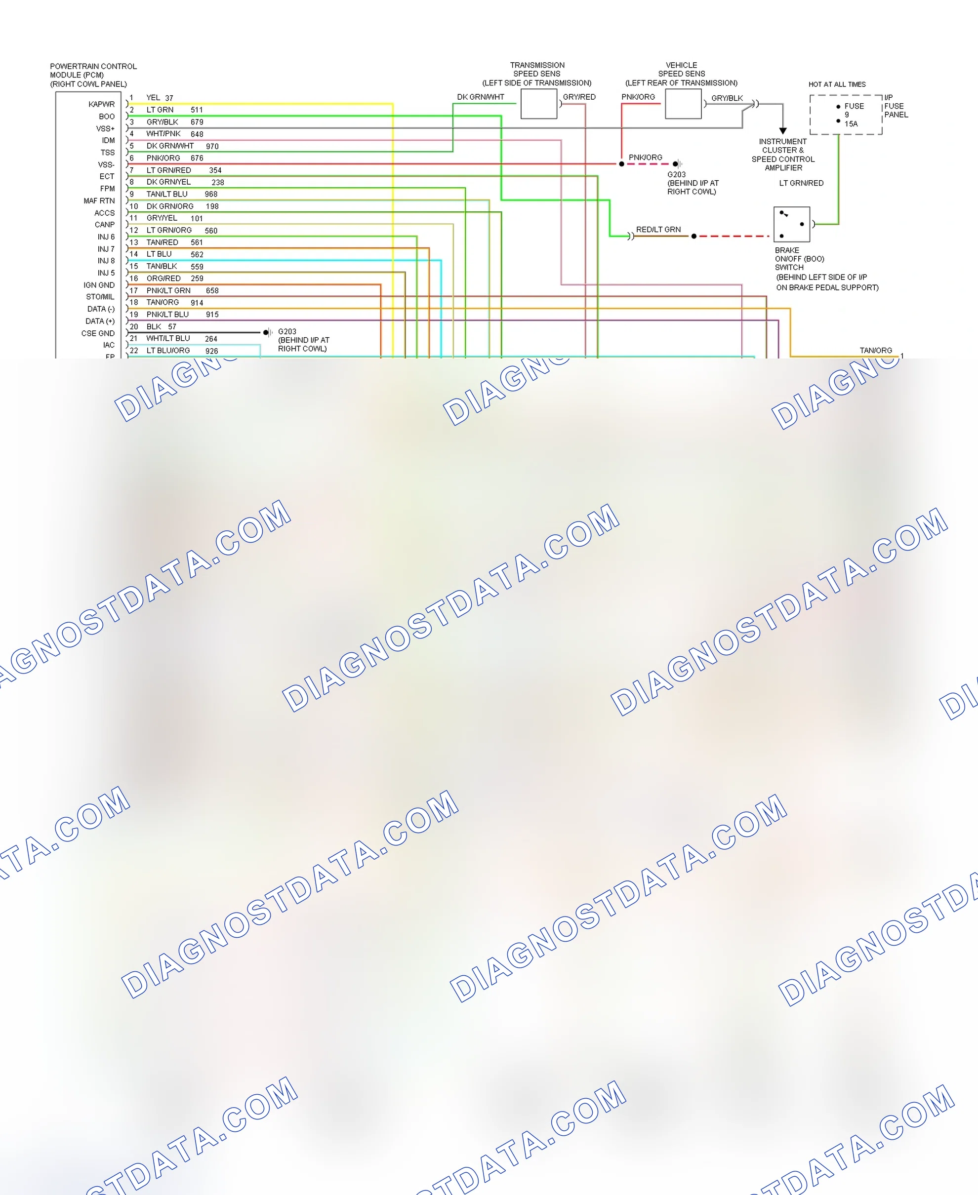 Scheme 114: EEC-IV Wiring Diagram (Mustang 5.0L - 1 Of 4)