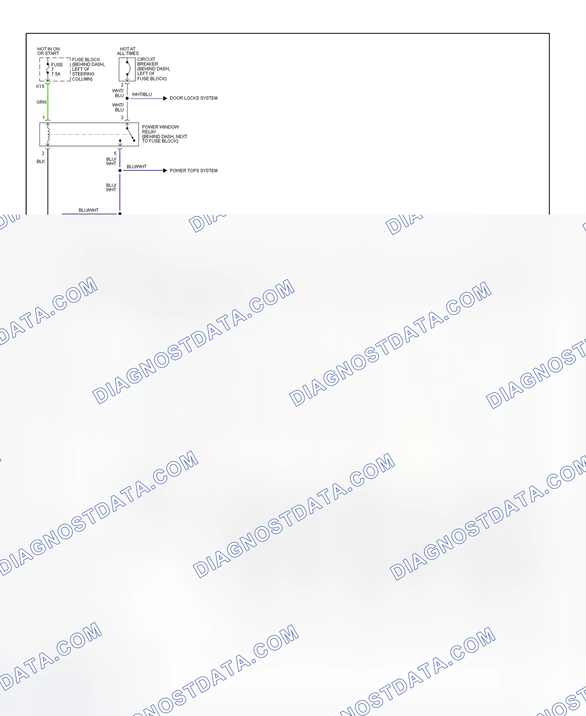 Scheme 5: Power Window System Wiring Diagram (Sentra)