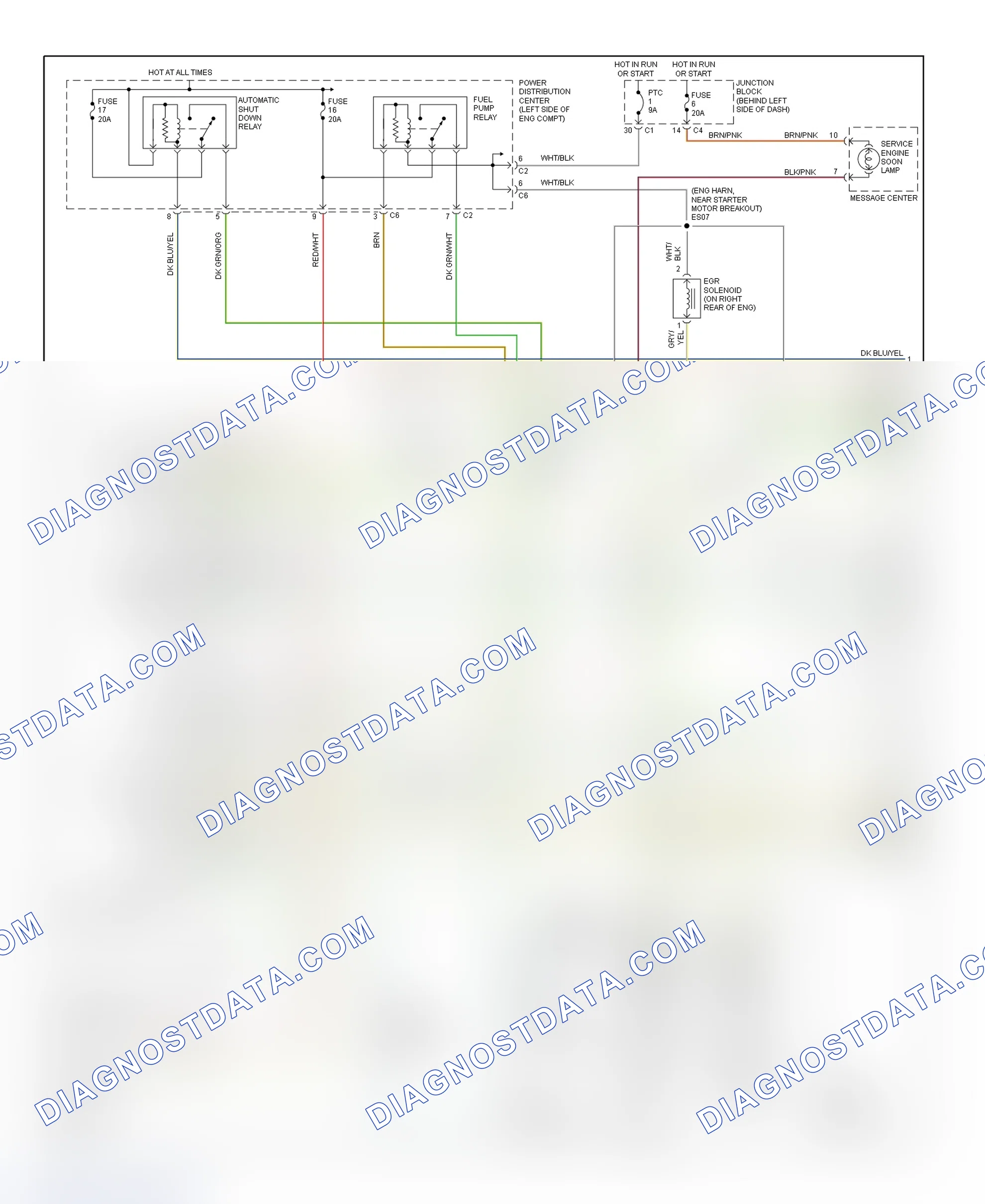 Scheme 16: PCM Wiring Diagram (Caravan, Town & Country, & Voyager - 3.3L, 3.3L Flex-Fuel & 3.8L - 1 Of 3)