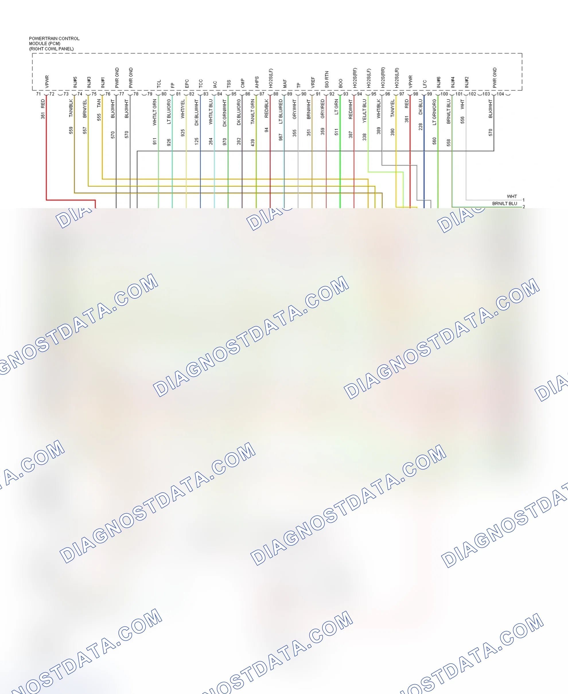 Scheme 32: EEC-V Wiring Diagram (Mustang 3.8L - 3 Of 6)