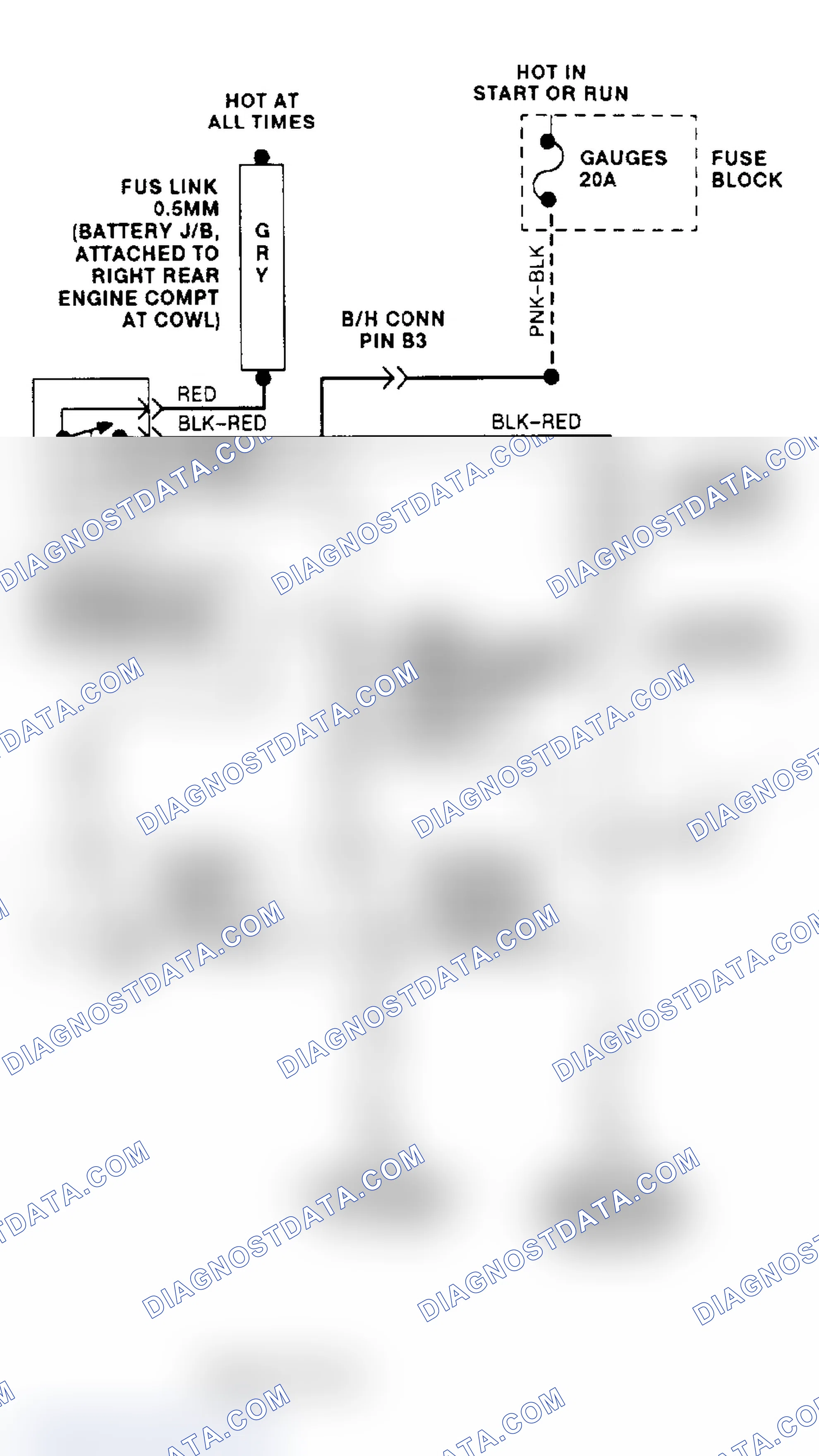 Scheme 4: Cooling Fan Circuit Wiring Diagram ("C" & "K" Series - 7.4L VIN N)