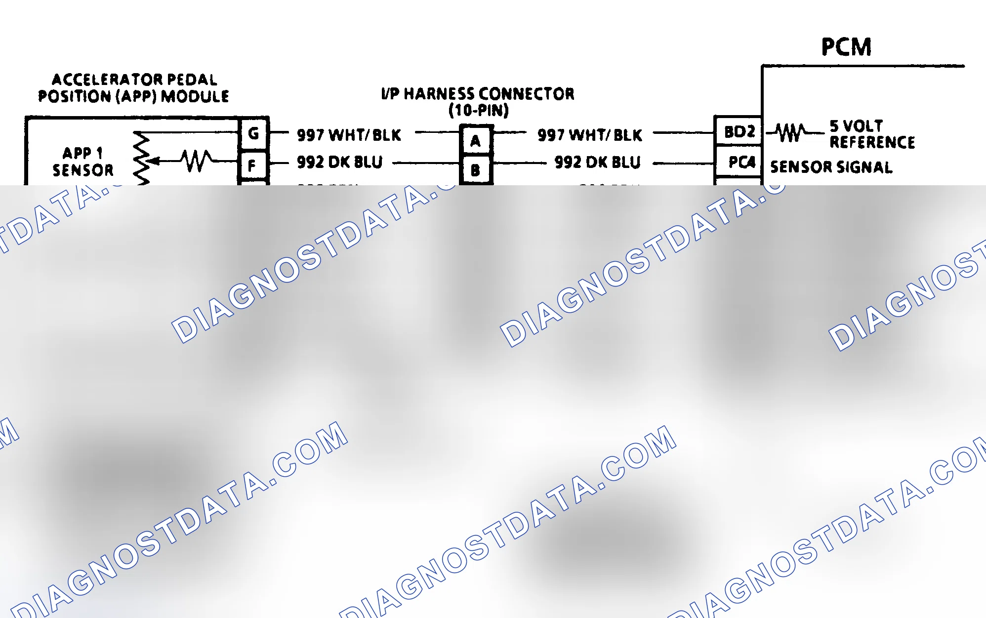 Scheme 329: DTC 21 Schematic ("C" & "K" Series) Accelerator Pedal Position No. 1 Circuit High