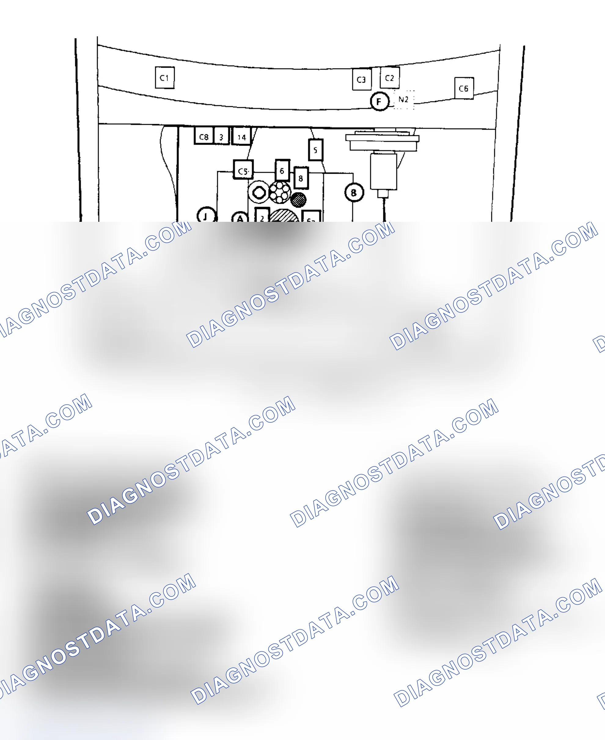 Scheme 148: Component Locations for "R/V" Series 5.0L & 5.7L