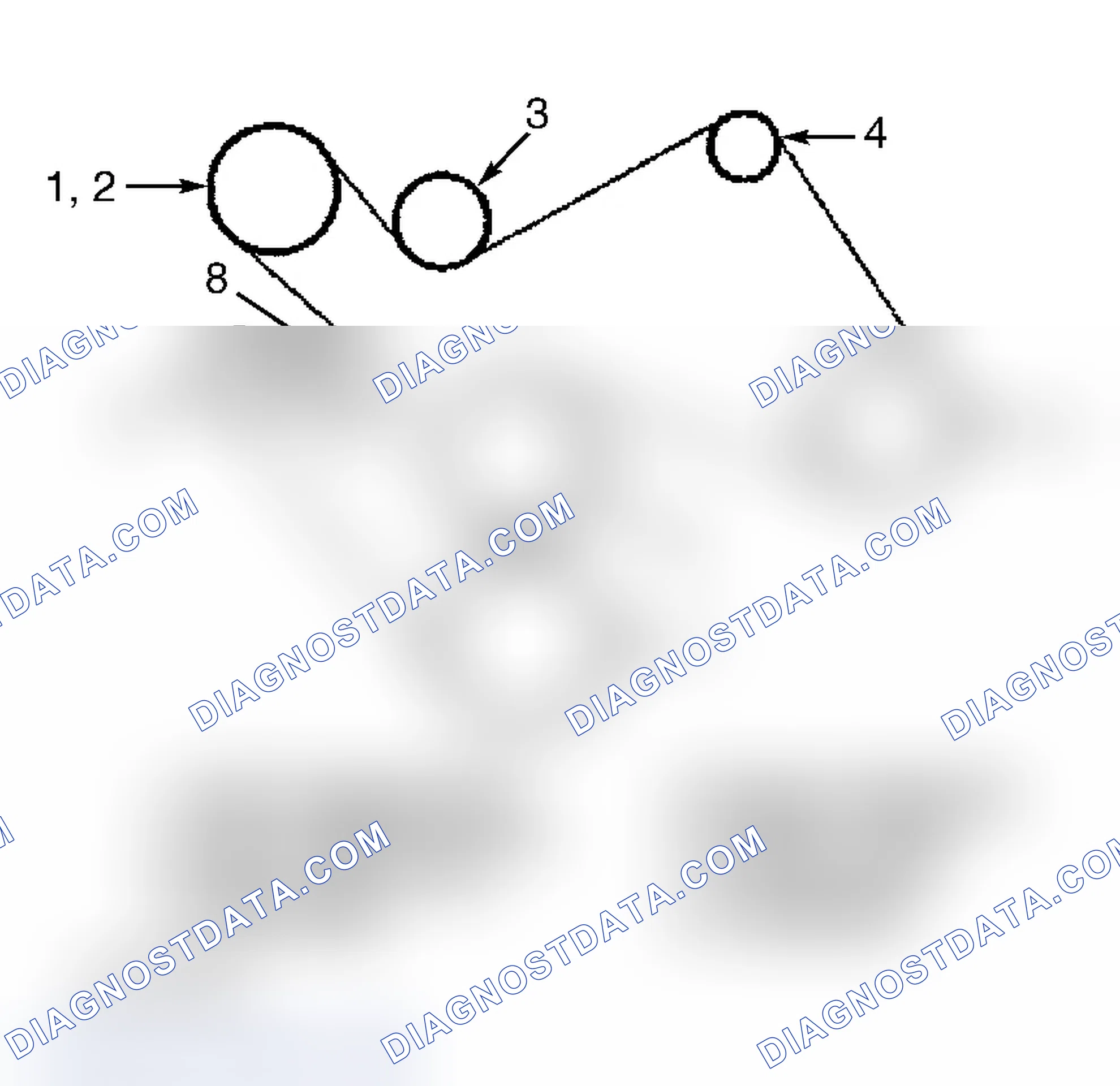 Scheme 20: Drive Belt Routing (Excursion & F250-550 Pickup 7.3L Diesel)