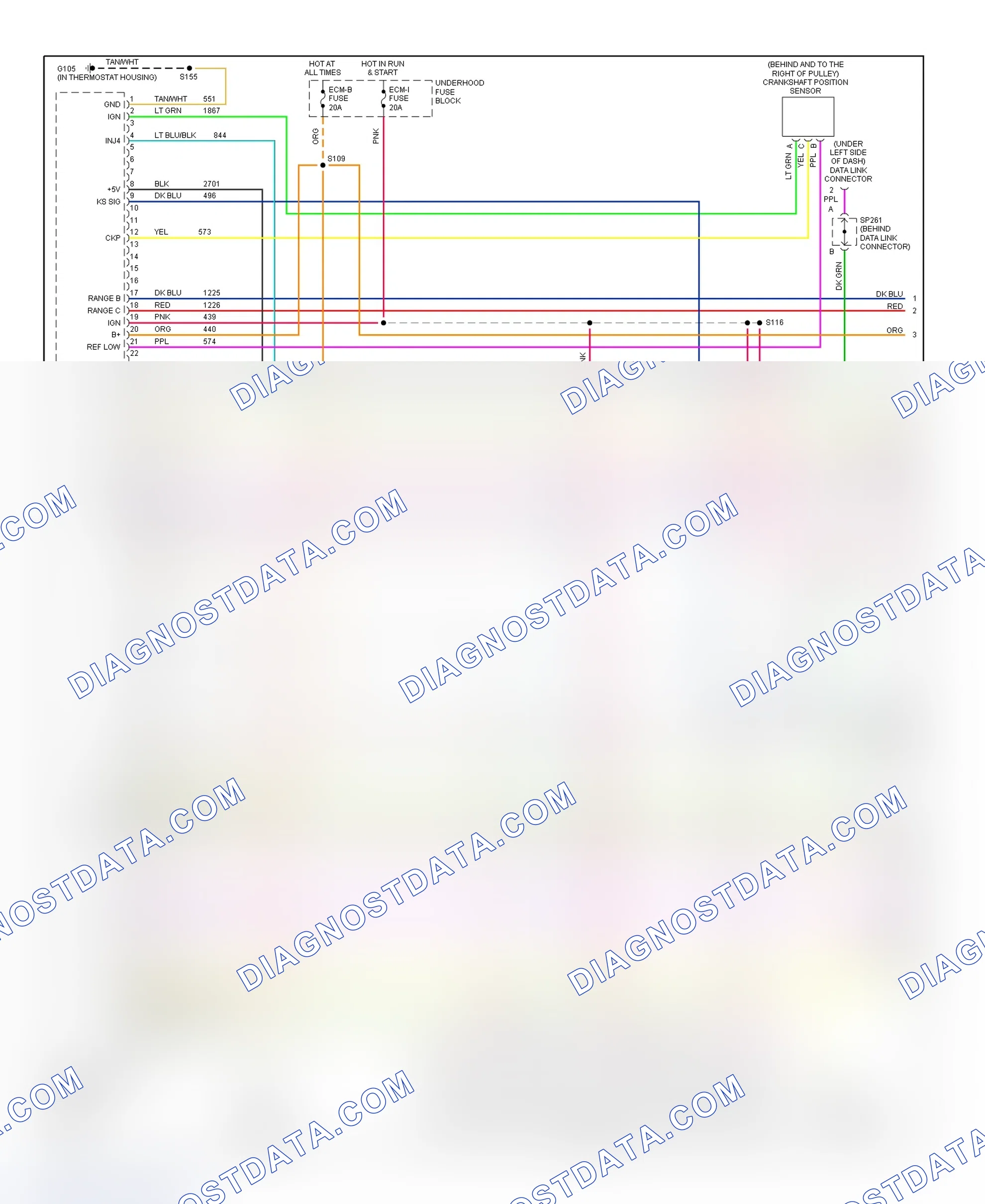 Scheme 7: PCM Wiring Diagram (Astro & Safari - 4.3L - 1 Of 4)