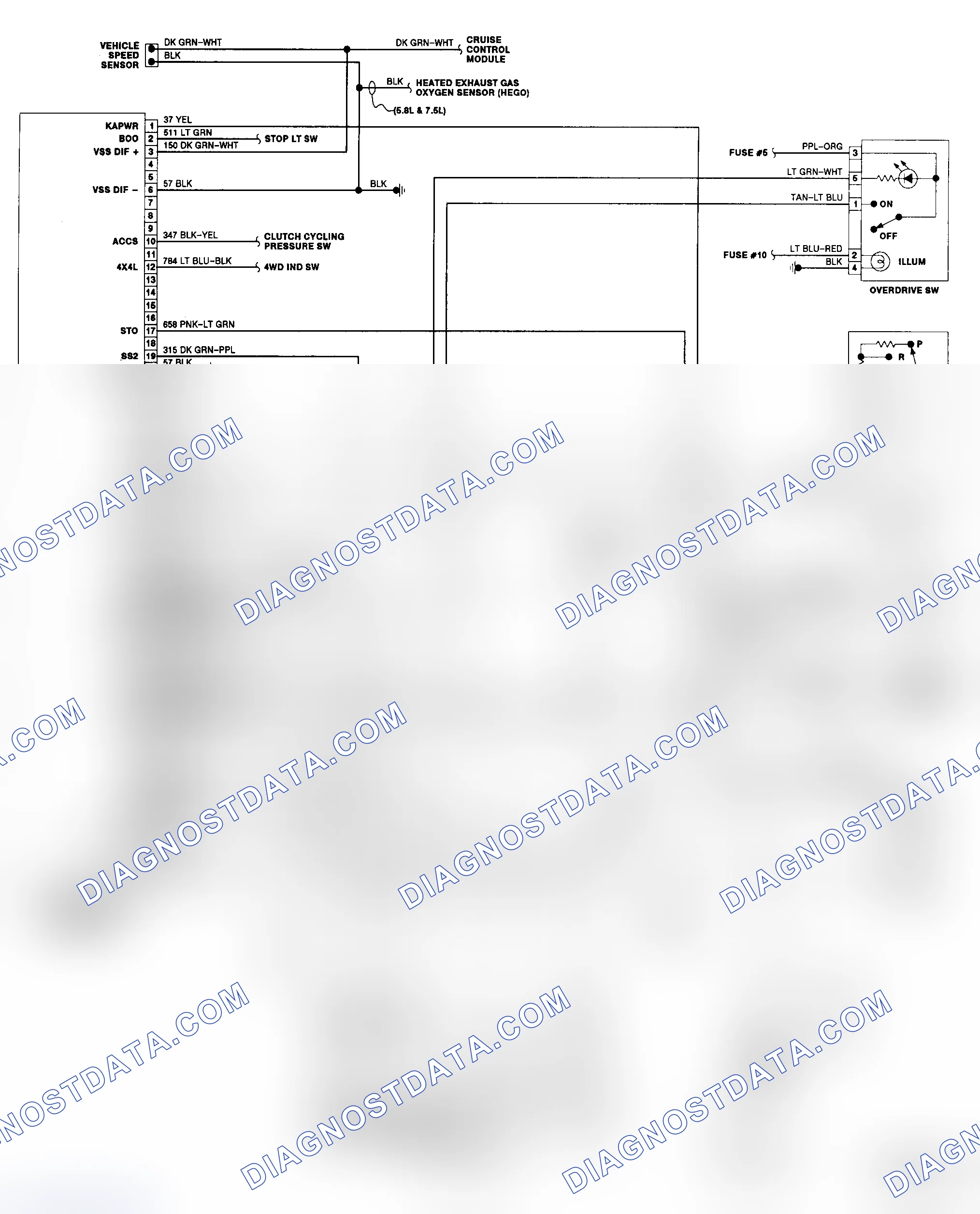 Scheme 145: E4OD Wiring Diagram (1990 Bronco & "F" Series - Gasoline)