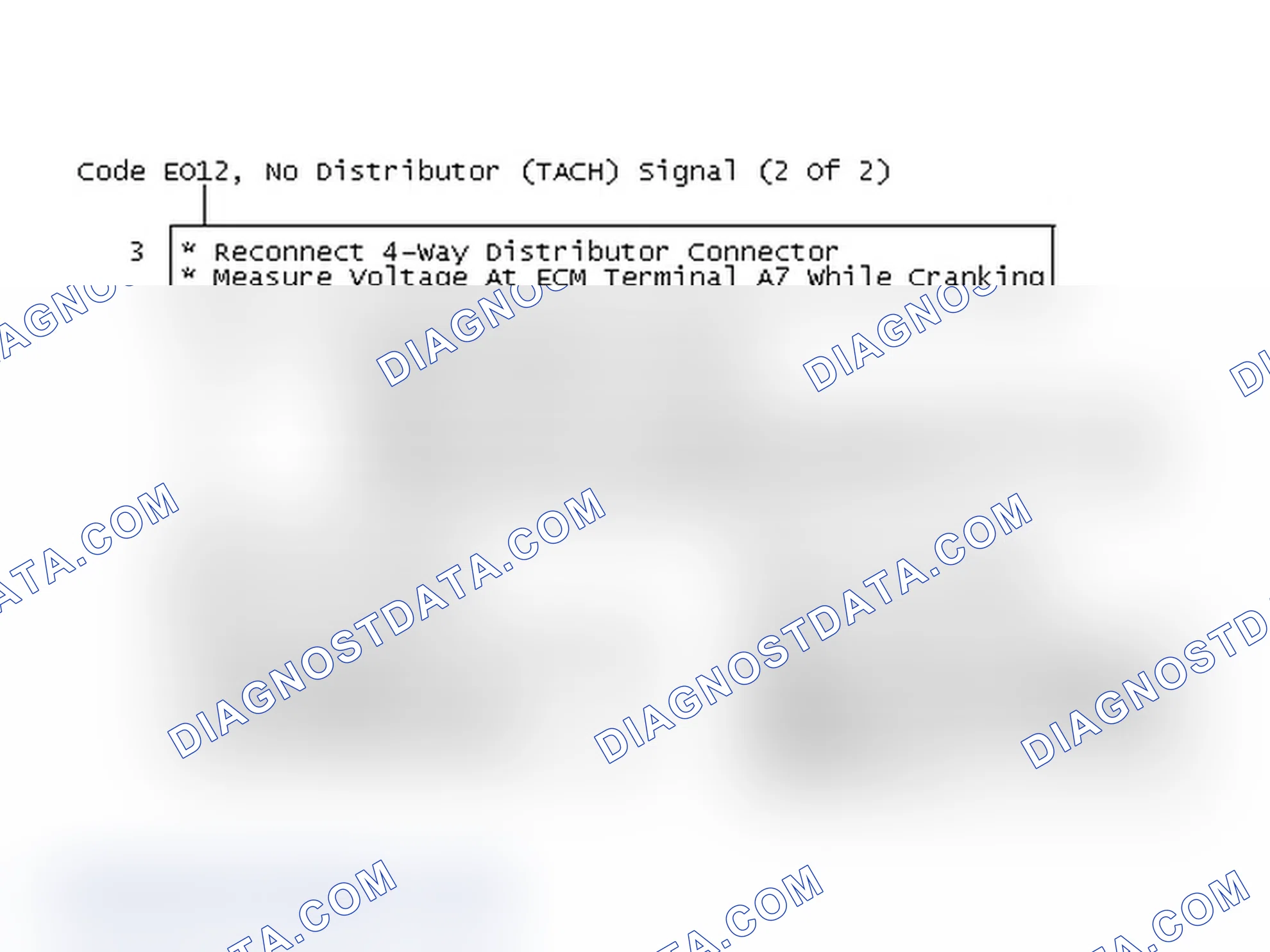 Scheme 206: Flow Chart, Code EO12, No Distributor (TACH) Signal (2 Of 2)