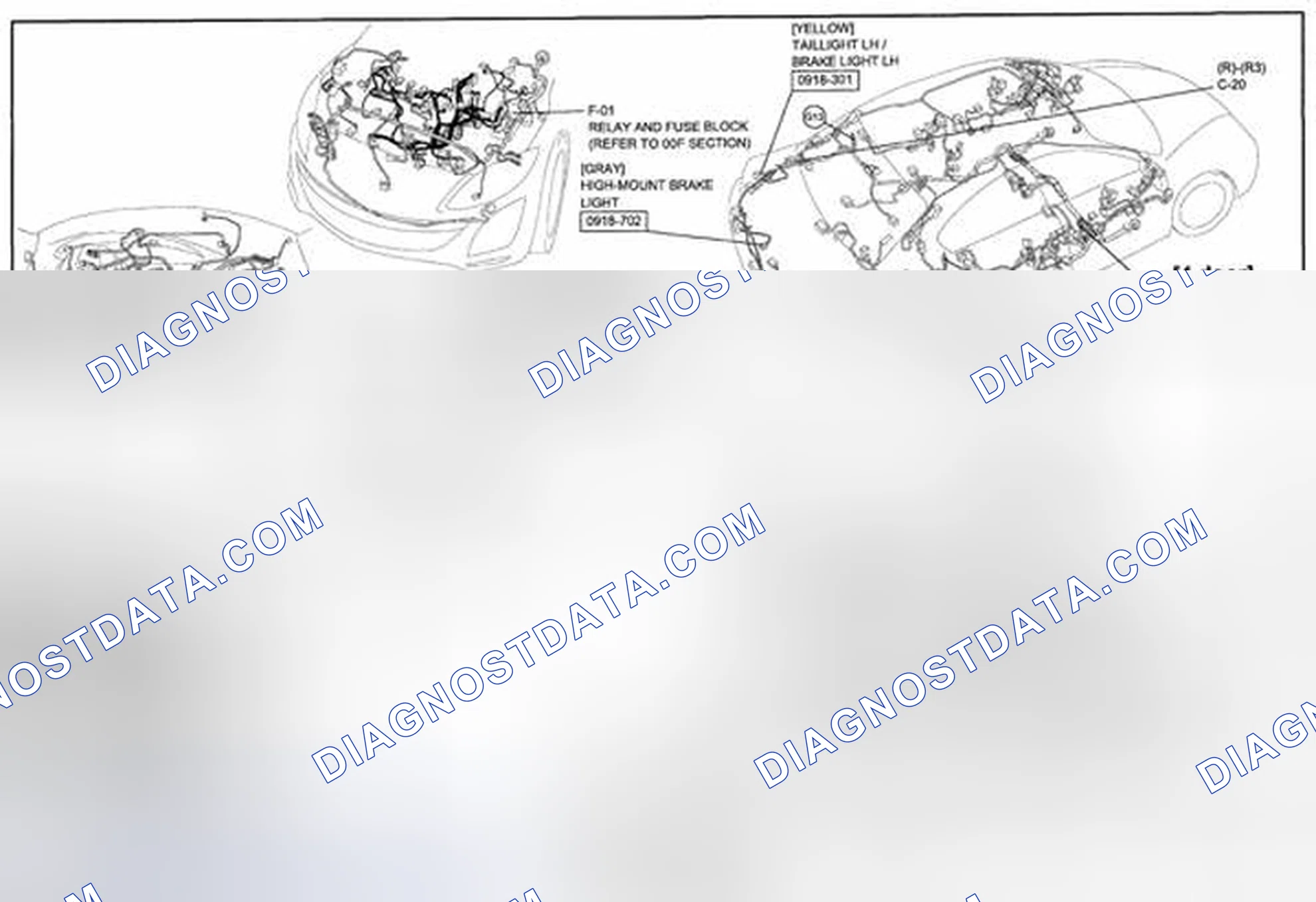 Scheme 313: Brake Light / High-Mount Brake Light Wiring Diagram - 0918-7 (2 Of 2)