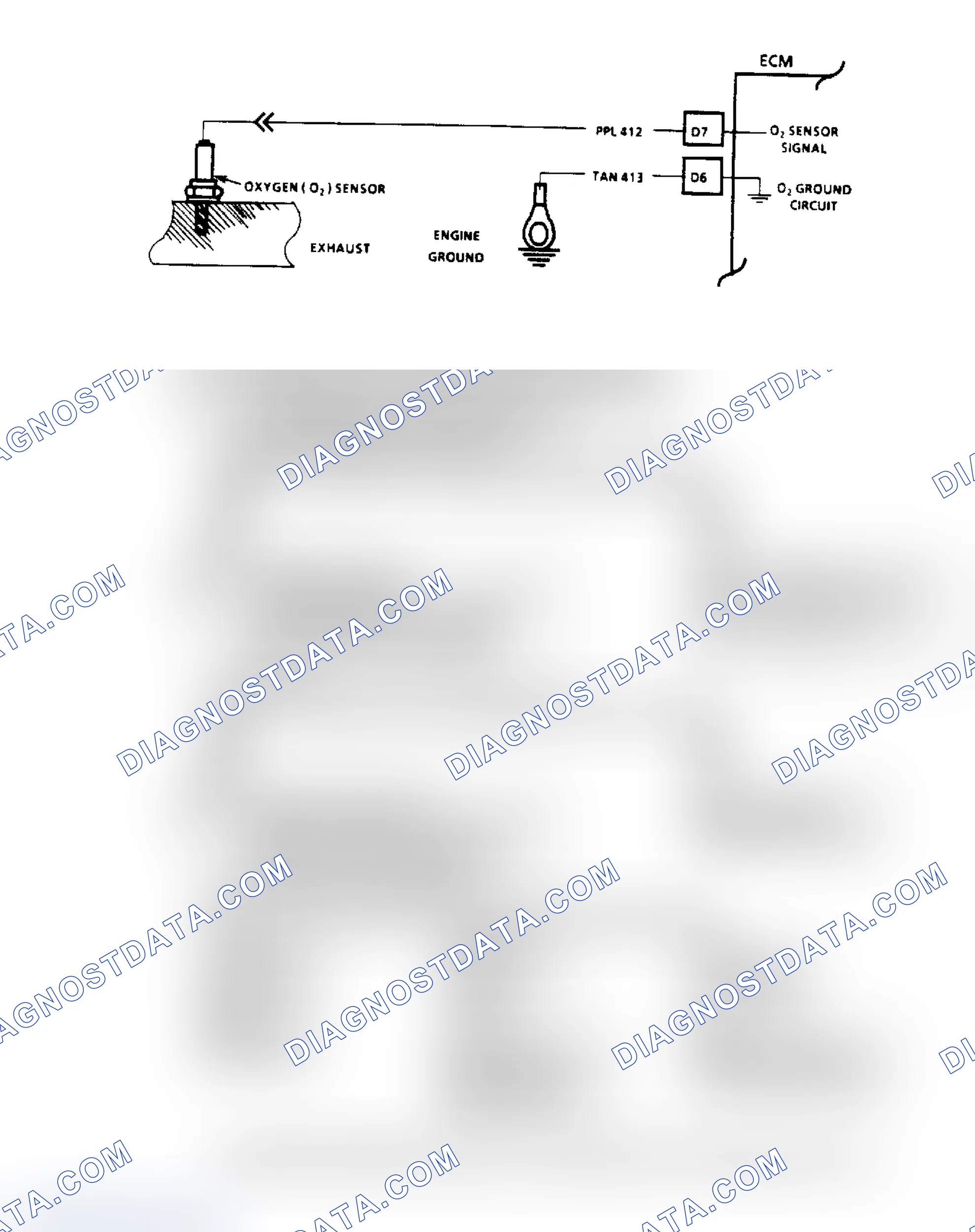 Scheme 45: Code 13, Oxygen Sensor Circuit Flow Chart & Schematic