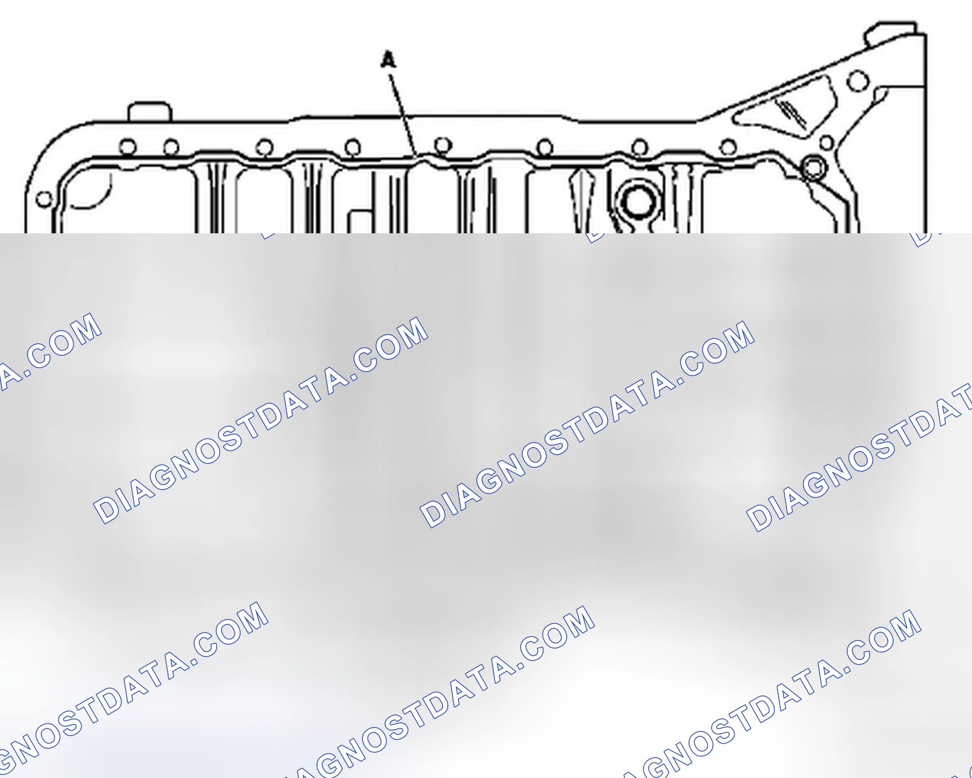 Fig. 39: Identifying Sealant Beads - Oil Pan With Middle Sump