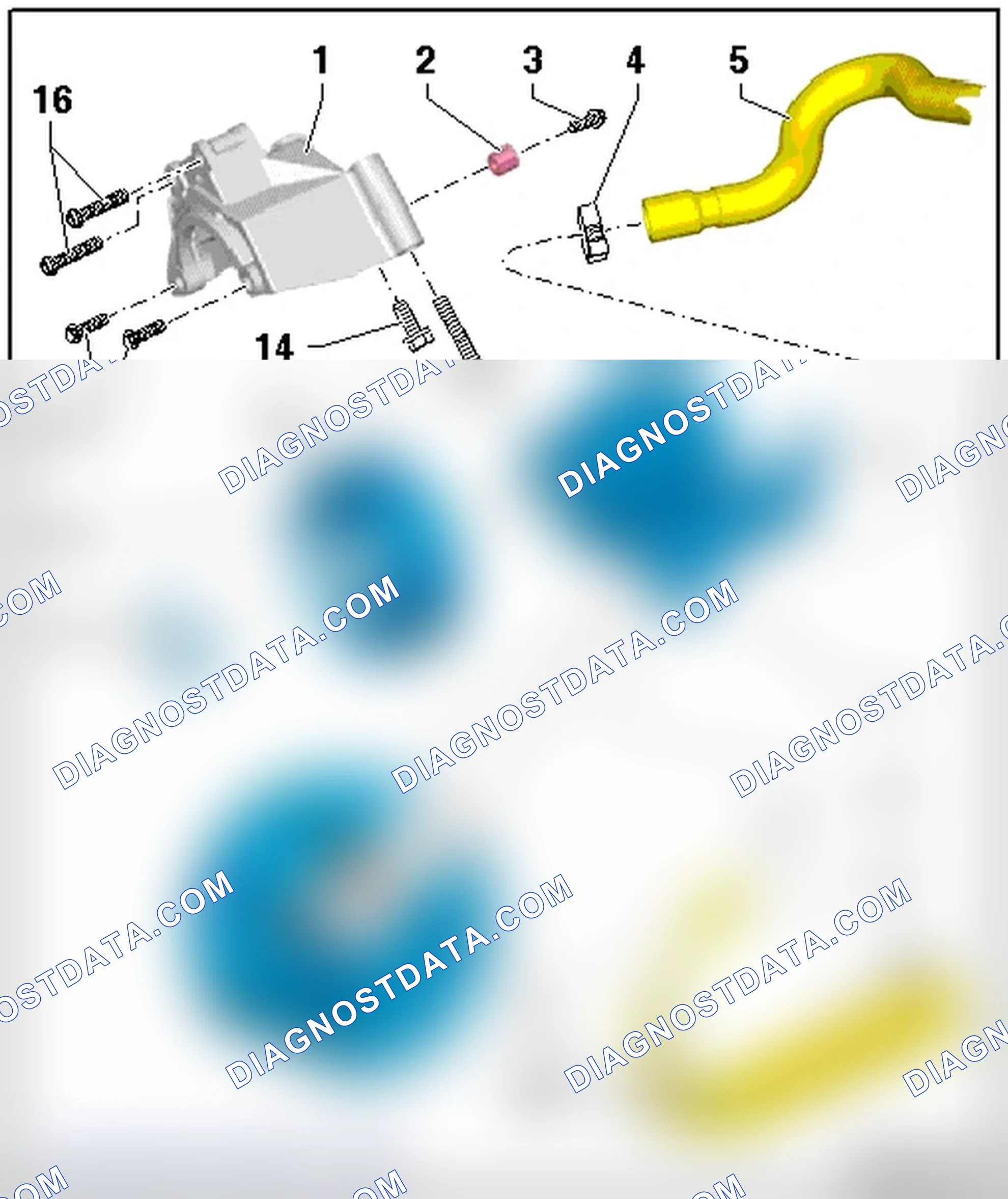 Scheme 100: POWER STEERING PUMP, VEHICLES WITH DYNAMIC STEERING - ENGINE CODES(S): CALA