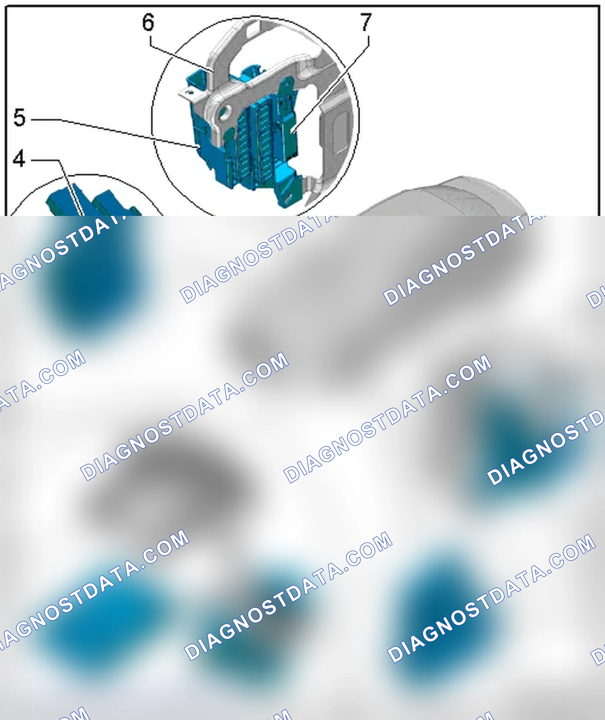 Scheme 127: RELAY CARRIER AND FUSE PANEL IN INSTRUMENT PANEL AND A-PILLAR OVERVIEW