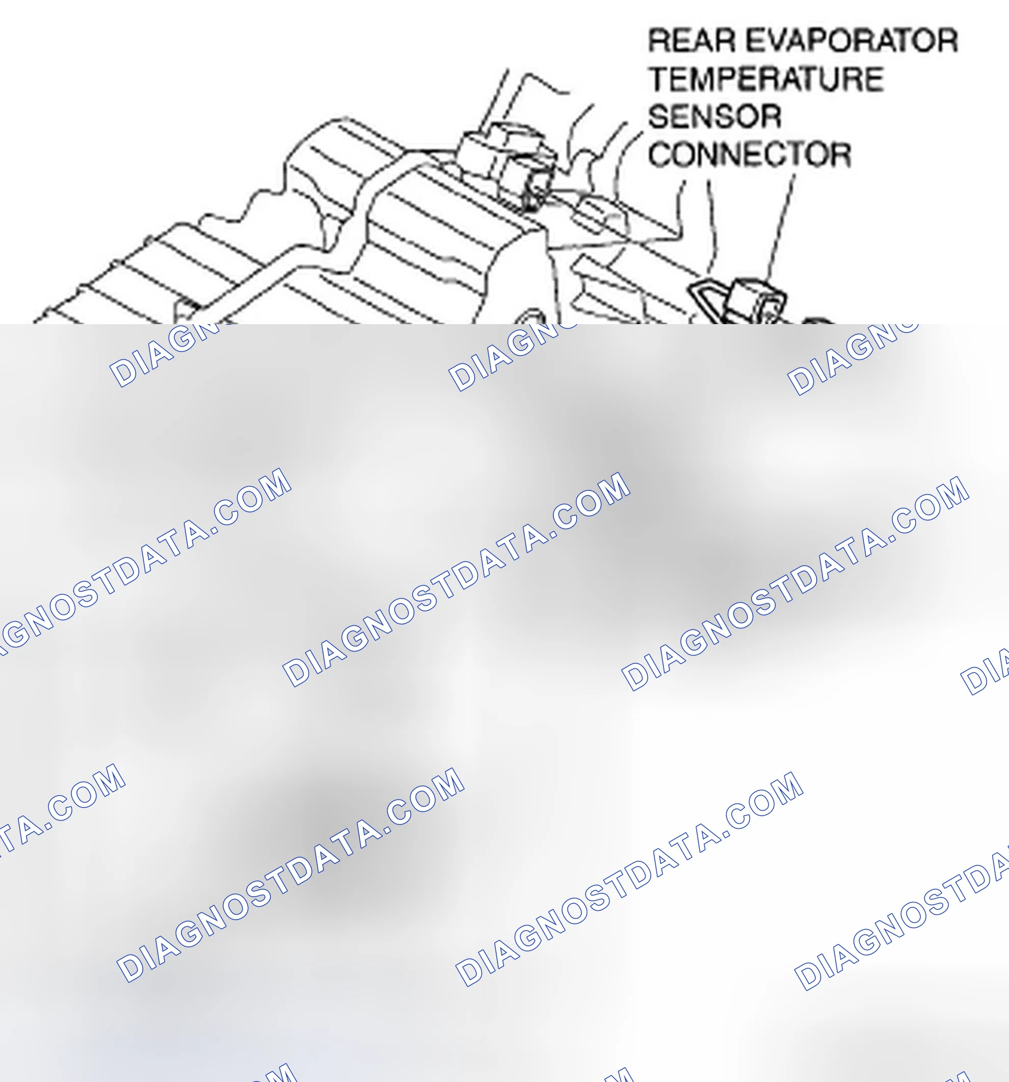 Scheme 54: REAR EVAPORATOR TEMPERATURE SENSOR REMOVAL/INSTALLATION